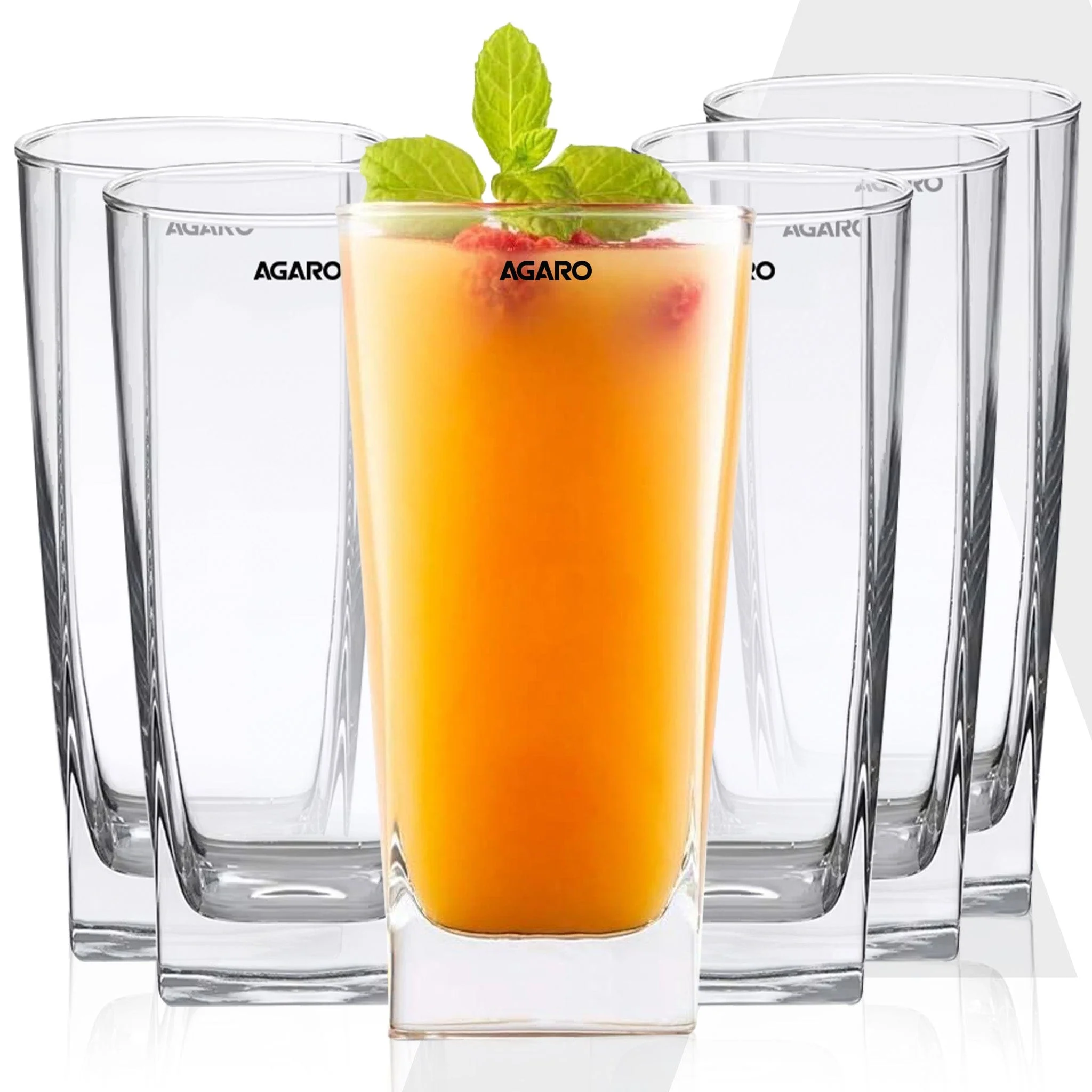 Elegant 260 ml Glasses Set of 6, Transparent Drinking Water Glass Set, Glass Tumbler for Water, Cold Drink, Juice, Dishwasher Safe, for Daily Use & Gifting - Image 7