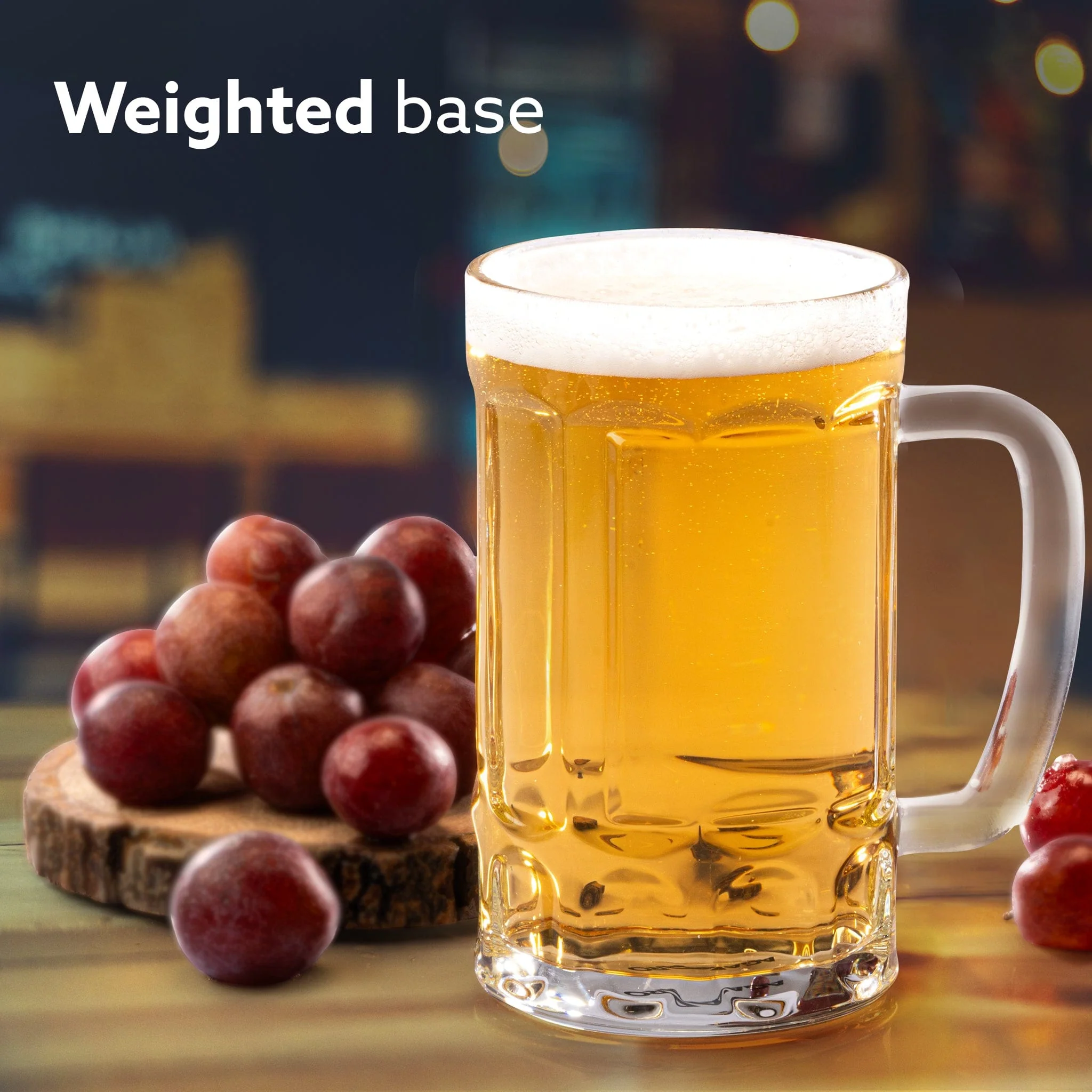 Elegant Beer Mug, Set of 2, 397ml Each, Transparent, Serves Beer, Juice, Mocktail, Cocktail, Drinking Glass with Handle - Image 4