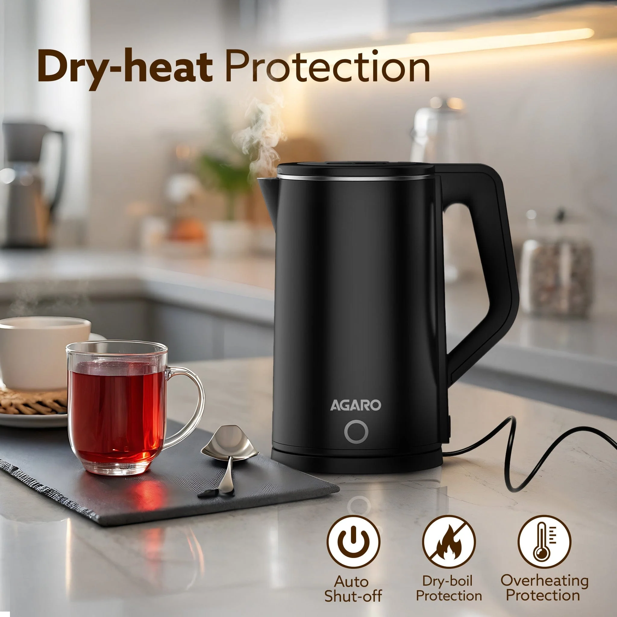 Elegant Electric Kettle  - 1.8L - Black |  Buy Electric Kettles Online in India at Best Price - Image 6