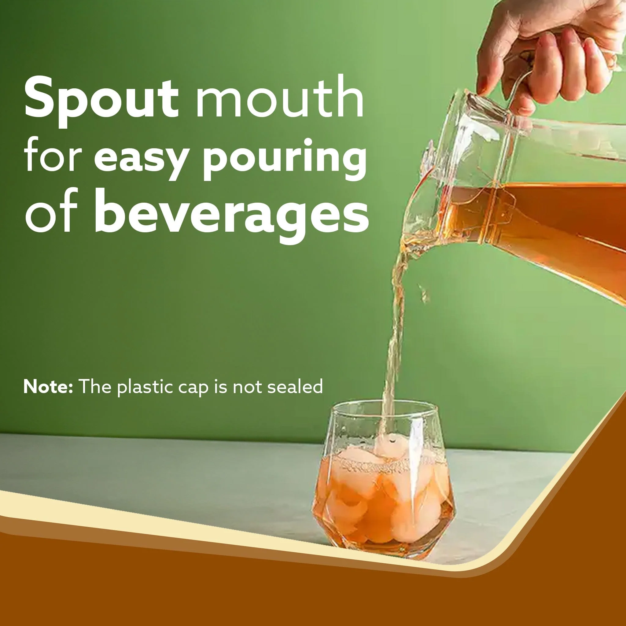 Elegant Glass Pitcher Jug 1.1L, Transparent Beverage Carafe for Home, Office, Pitcher for Serve Water, Milk, Juice, Beverage, Lassi, Cocktail - Image 3