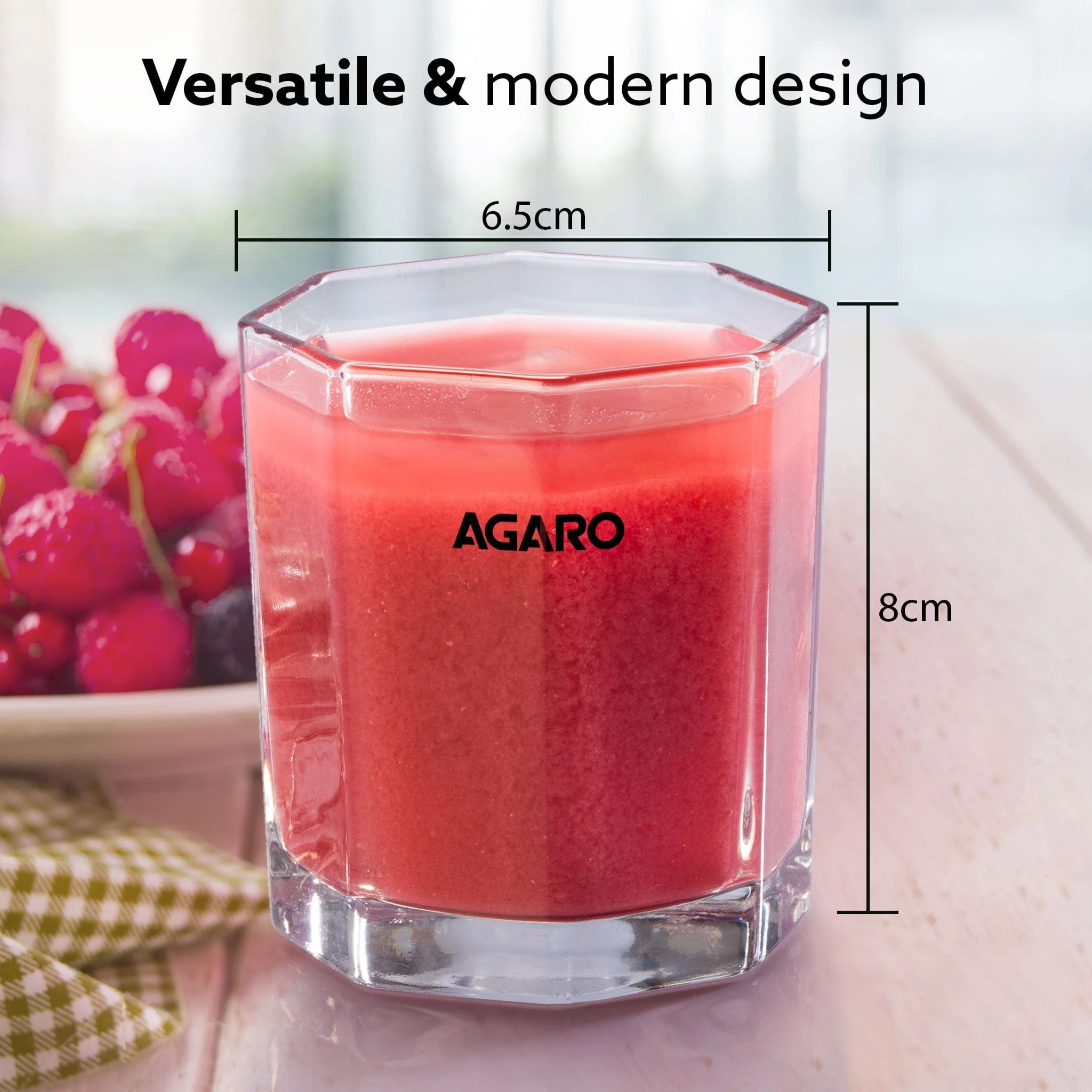 Elegant Octagonal Glass 200ml set of 6, Juice and Water Drinking Glass Transparent - Image 6
