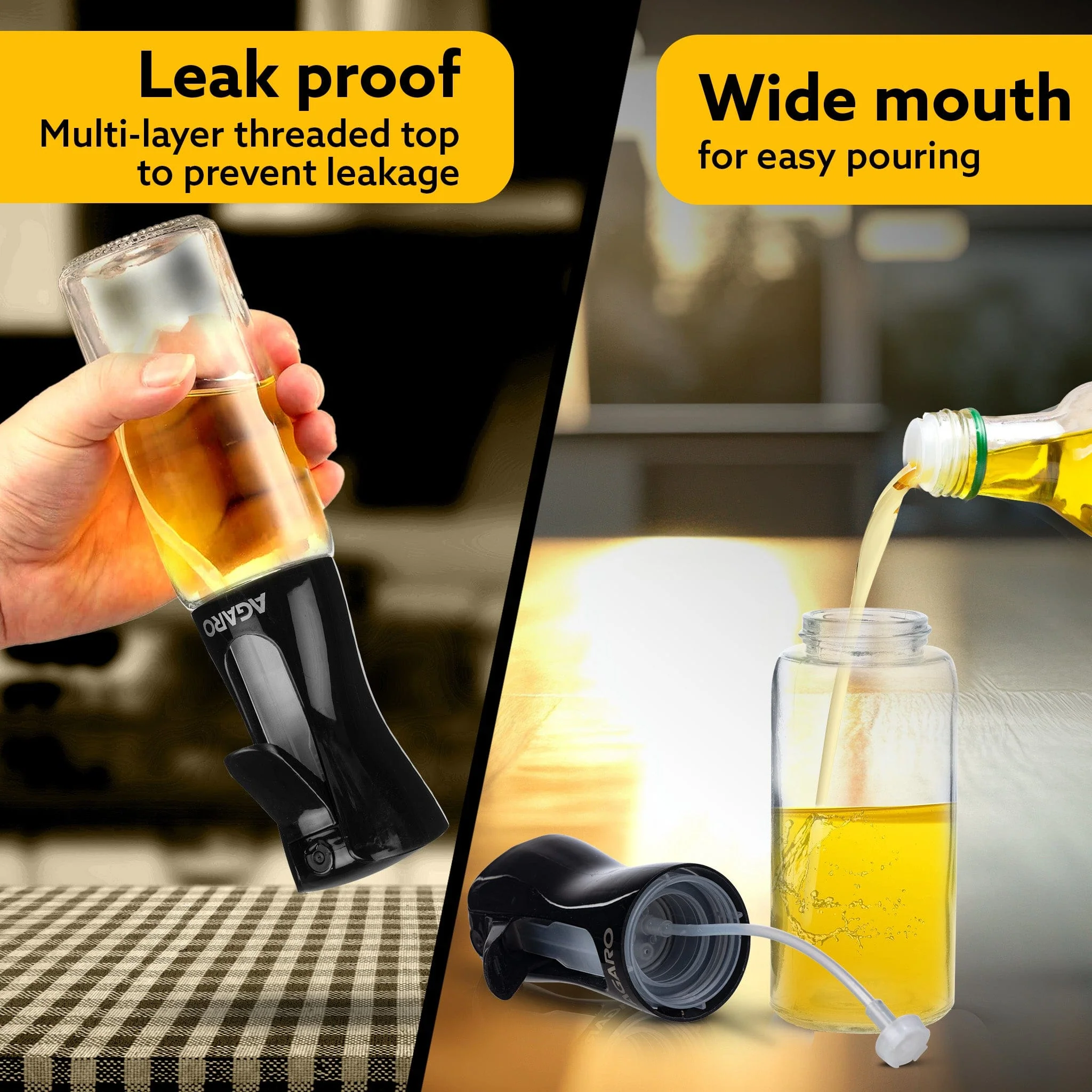 Elegant Oil Sprayer For Cooking, 200 Ml, Glass Body, Refillable Cooking Oil Spray Bottle, Oil Spritzer, Widely Used For Salad Making, Baking, Frying, Bbq, Portable,Brown - Image 4