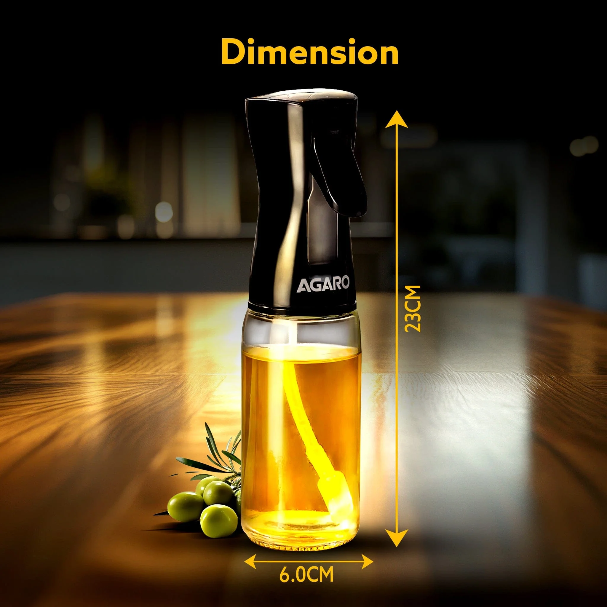 Elegant Oil Sprayer For Cooking, 200 Ml, Glass Body, Refillable Cooking Oil Spray Bottle, Oil Spritzer, Widely Used For Salad Making, Baking, Frying, Bbq, Portable,Brown - Image 6