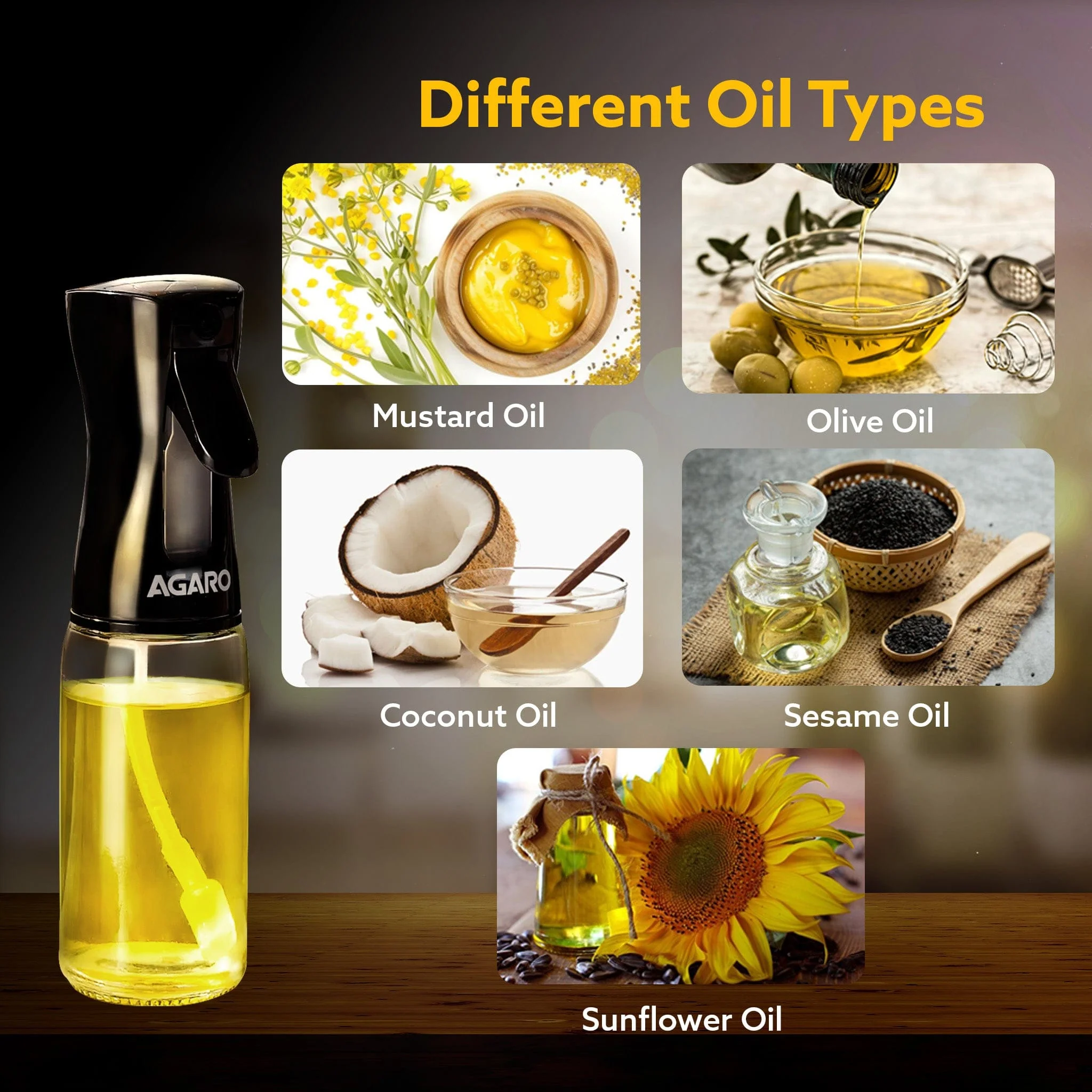 Elegant Oil Sprayer For Cooking, 200 Ml, Glass Body, Refillable Cooking Oil Spray Bottle, Oil Spritzer, Widely Used For Salad Making, Baking, Frying, Bbq, Portable,Brown - Image 7