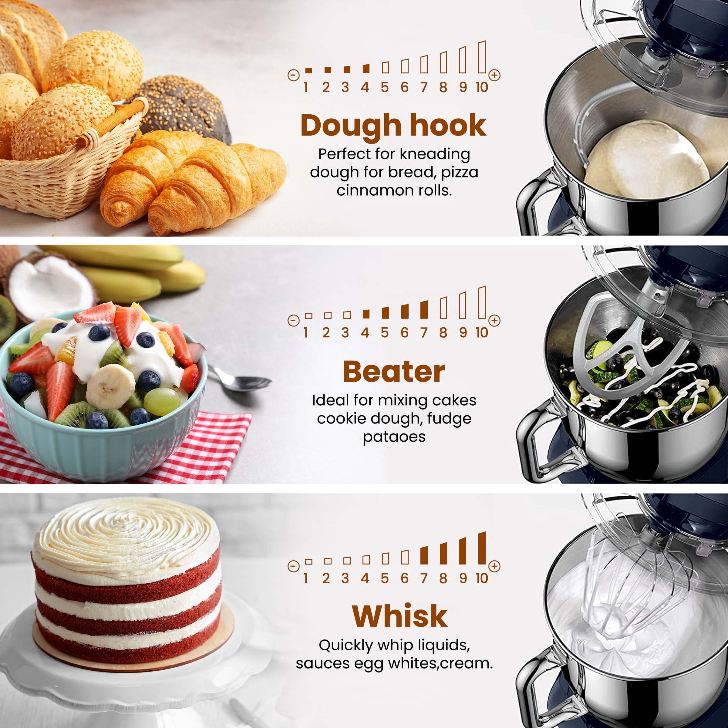 Elegant Stand Mixer,1400W - Black | Buy Stand Mixer Online at Best Price in India - Image 3