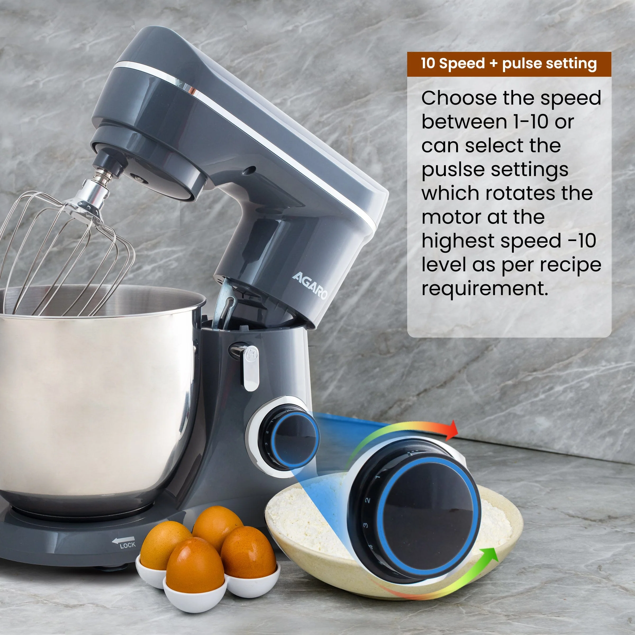 Elegant Stand Mixer,1400W - Black | Buy Stand Mixer Online at Best Price in India - Image 5