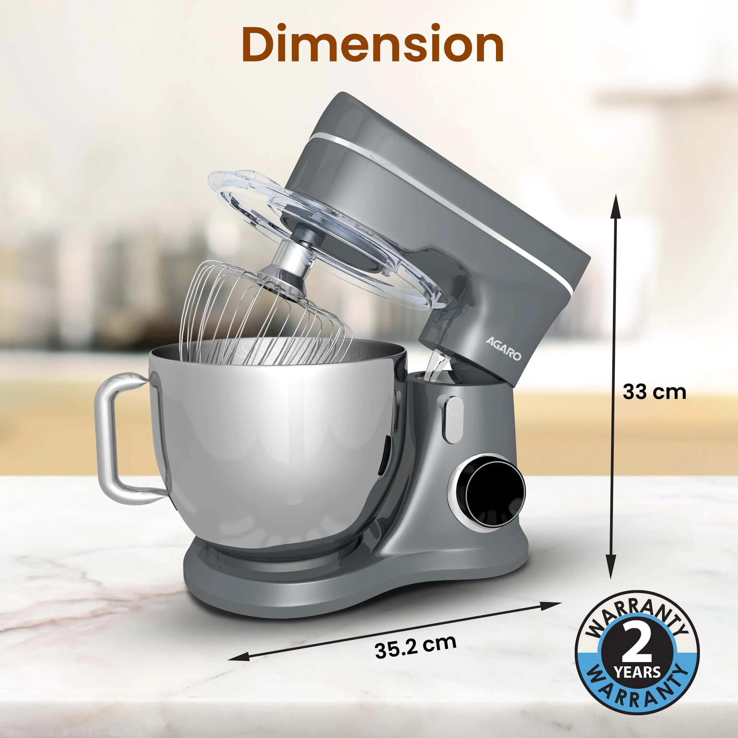 Elegant Stand Mixer,1400W - Black | Buy Stand Mixer Online at Best Price in India - Image 6