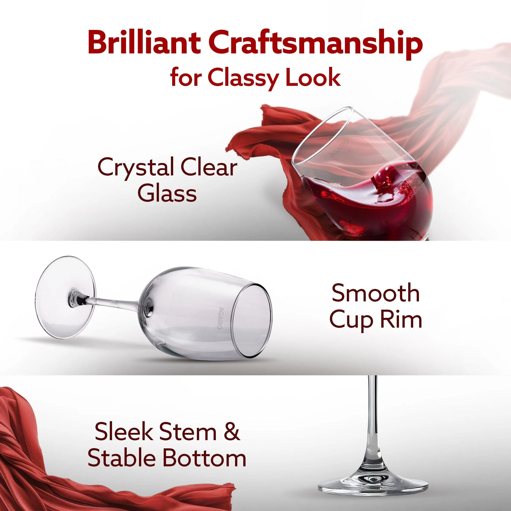 Elegant Wine Glass 390ml, Set of 6, Whisky, Vodka, Tequila, Liquor, Wine Tasting, Cocktail, Home, Bar - Image 2