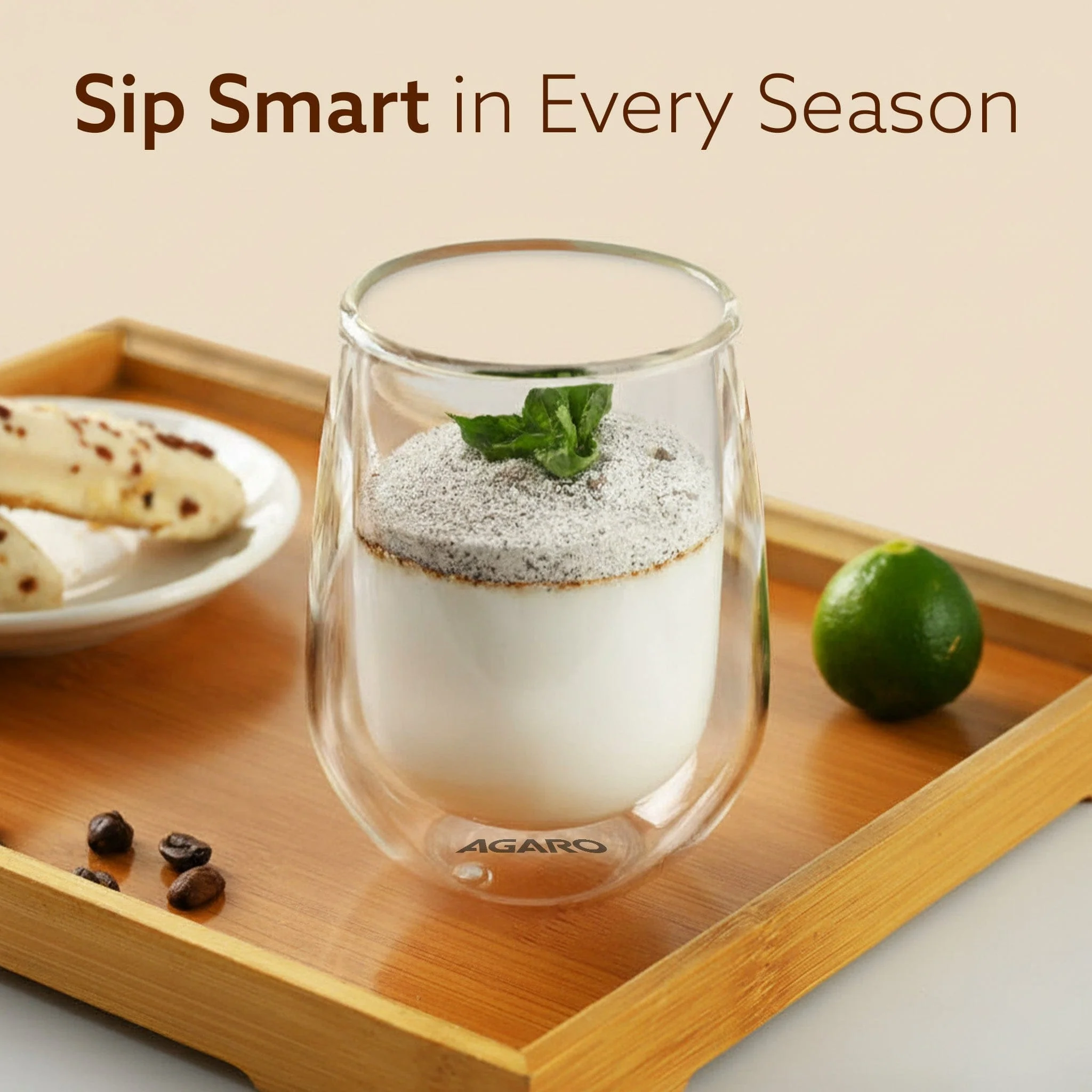 Elite Double Wall Glass 300ml, Pack of 2 | Premium Borosilicate, Heat Resistant, Microwave & Dishwasher Safe, Ideal for Coffee, Tea, Latte & Cold Beverages - Image 3