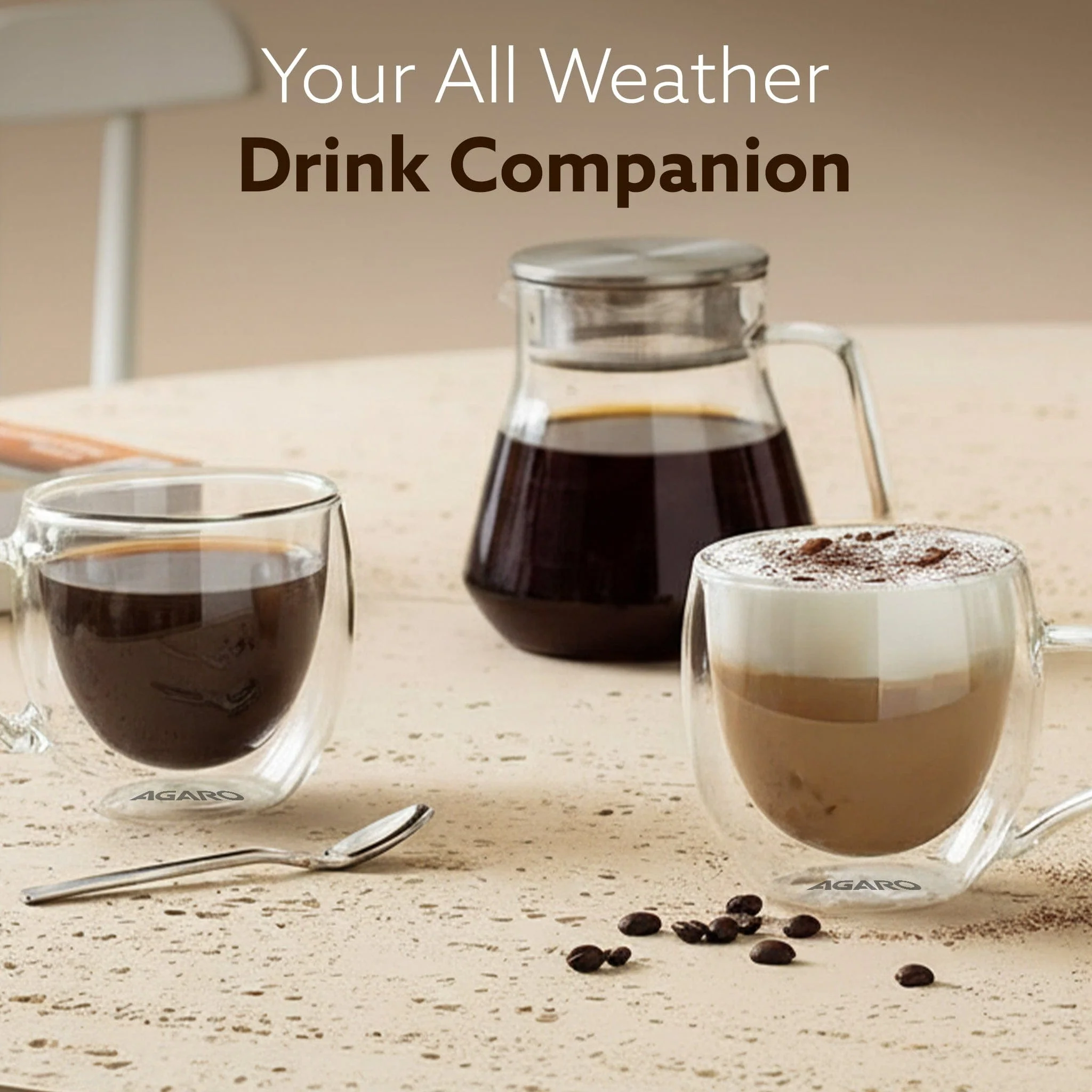 Elite Double Wall Glass Cups 250ml, Pack of 2 | Premium Borosilicate, Heat Resistant, Microwave & Dishwasher Safe, Ideal for Coffee, Tea, Latte & Cold Beverages - Image 3