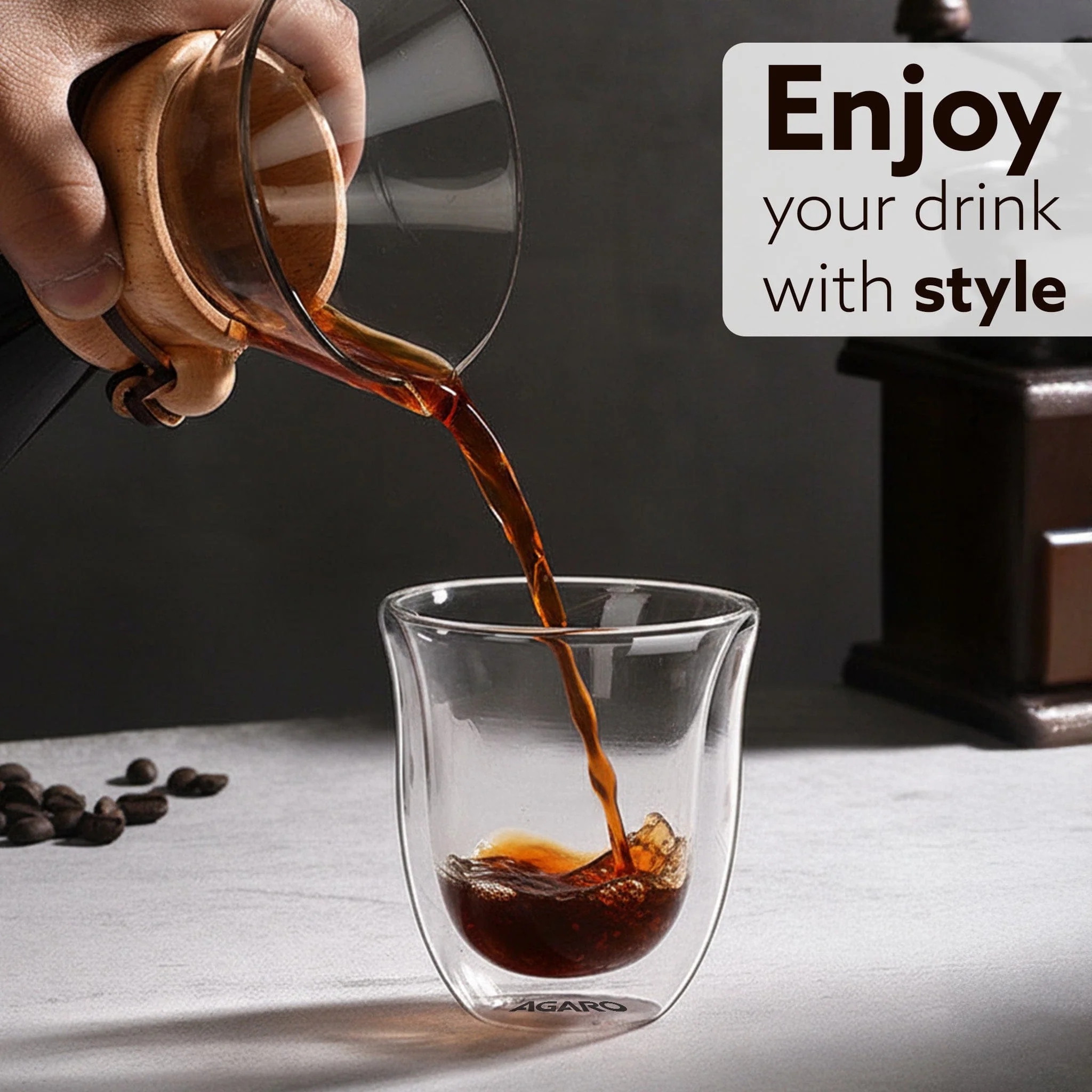 Elite Double Wall Glass Espresso Cups 80ml, Pack of 2 | Premium Borosilicate, Heat Resistant, Ideal for Coffee, Tea, Latte, Microwave & Dishwasher Safe - Image 4