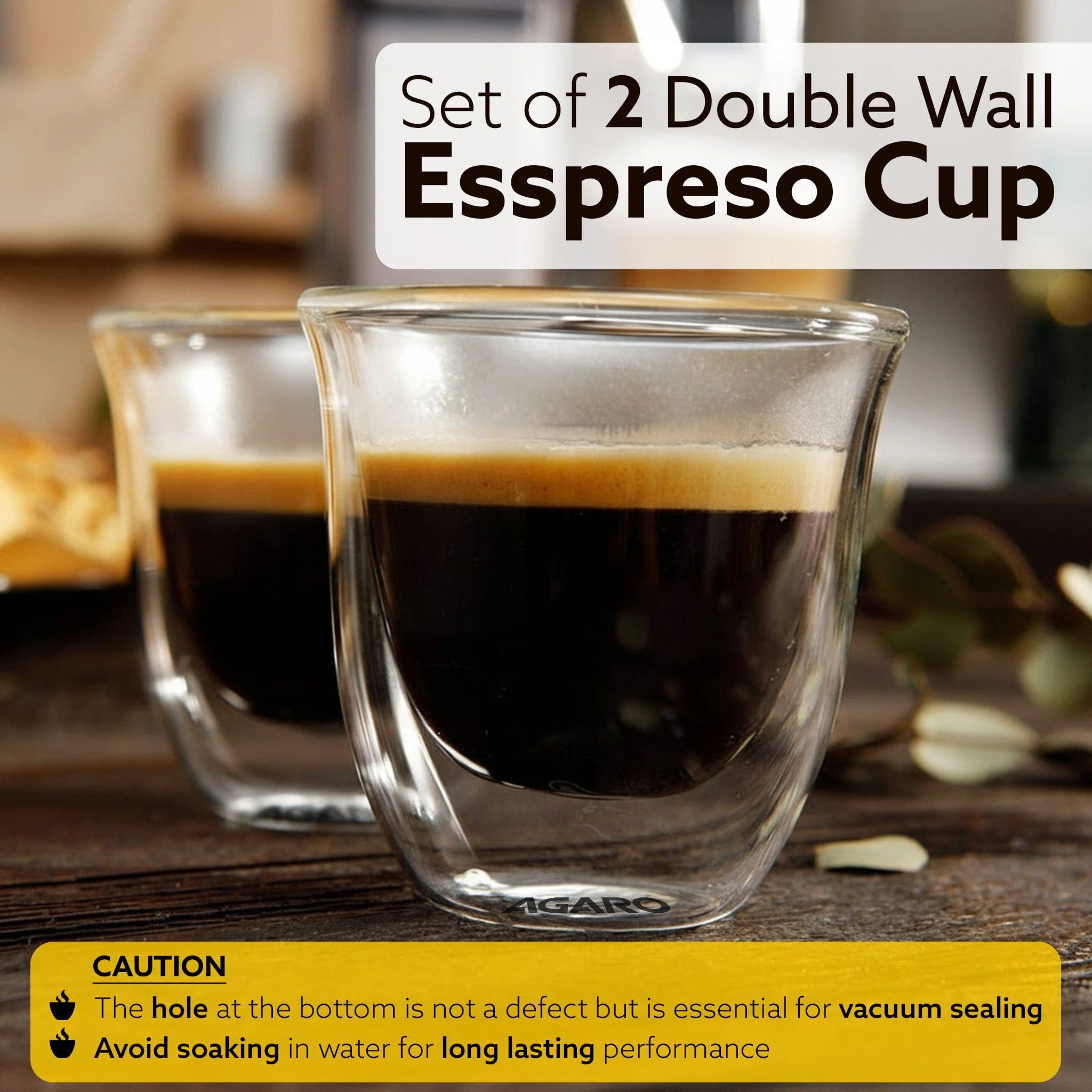 Elite Double Wall Glass Espresso Cups 80ml, Pack of 2 | Premium Borosilicate, Heat Resistant, Ideal for Coffee, Tea, Latte, Microwave & Dishwasher Safe - Image 5