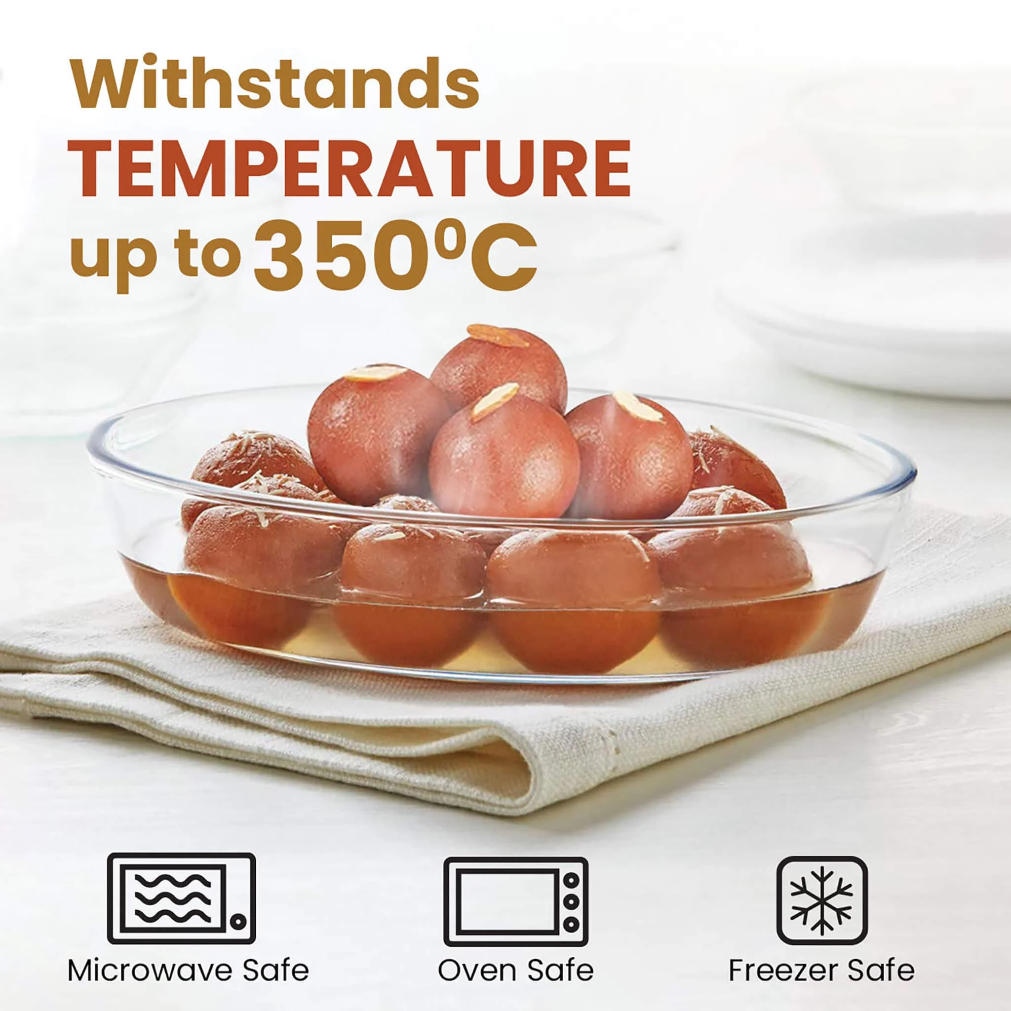 Elite Glass Baking Tray - 1600ml - Image 3