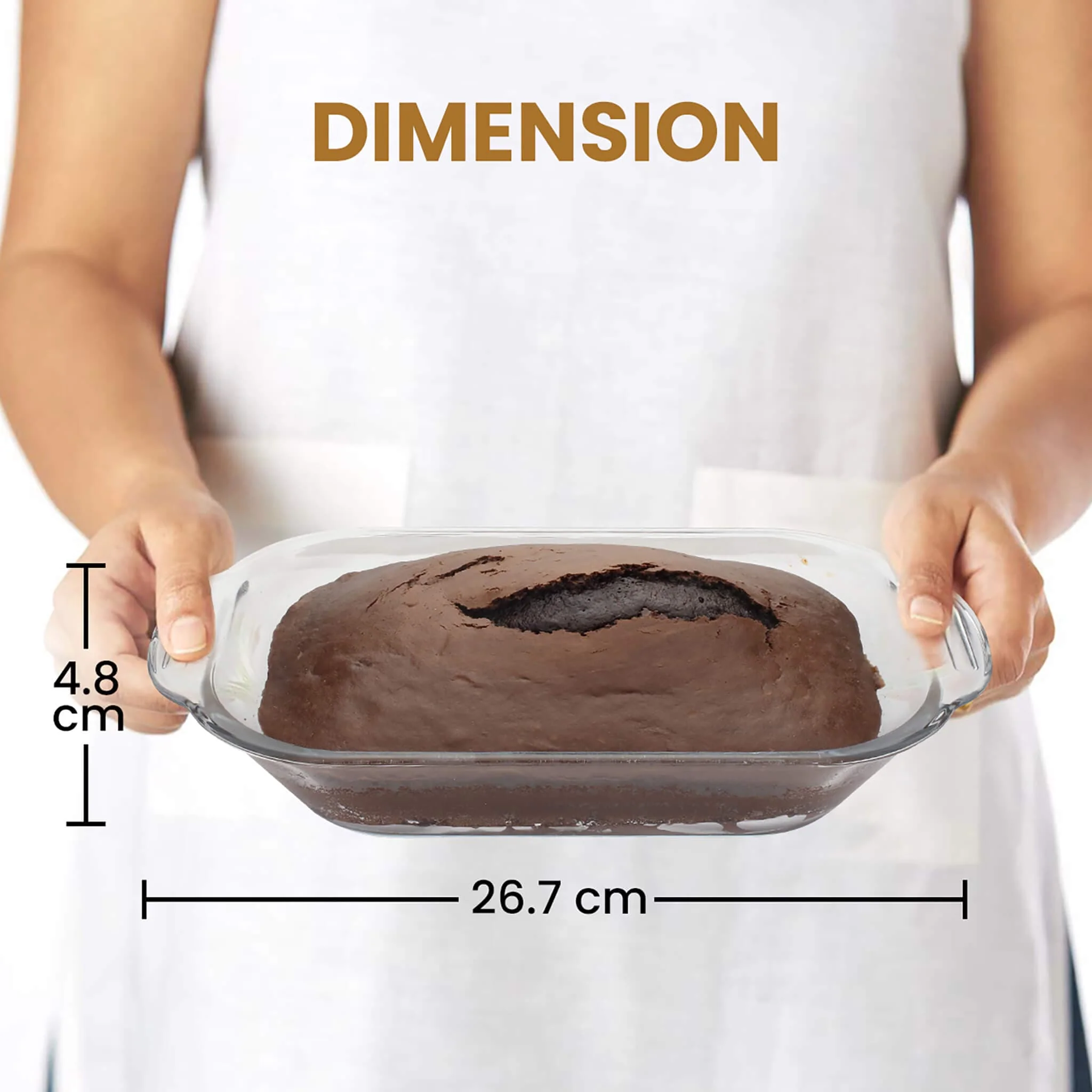 Elite Glass Baking Tray With Handle - 800ml - Image 6