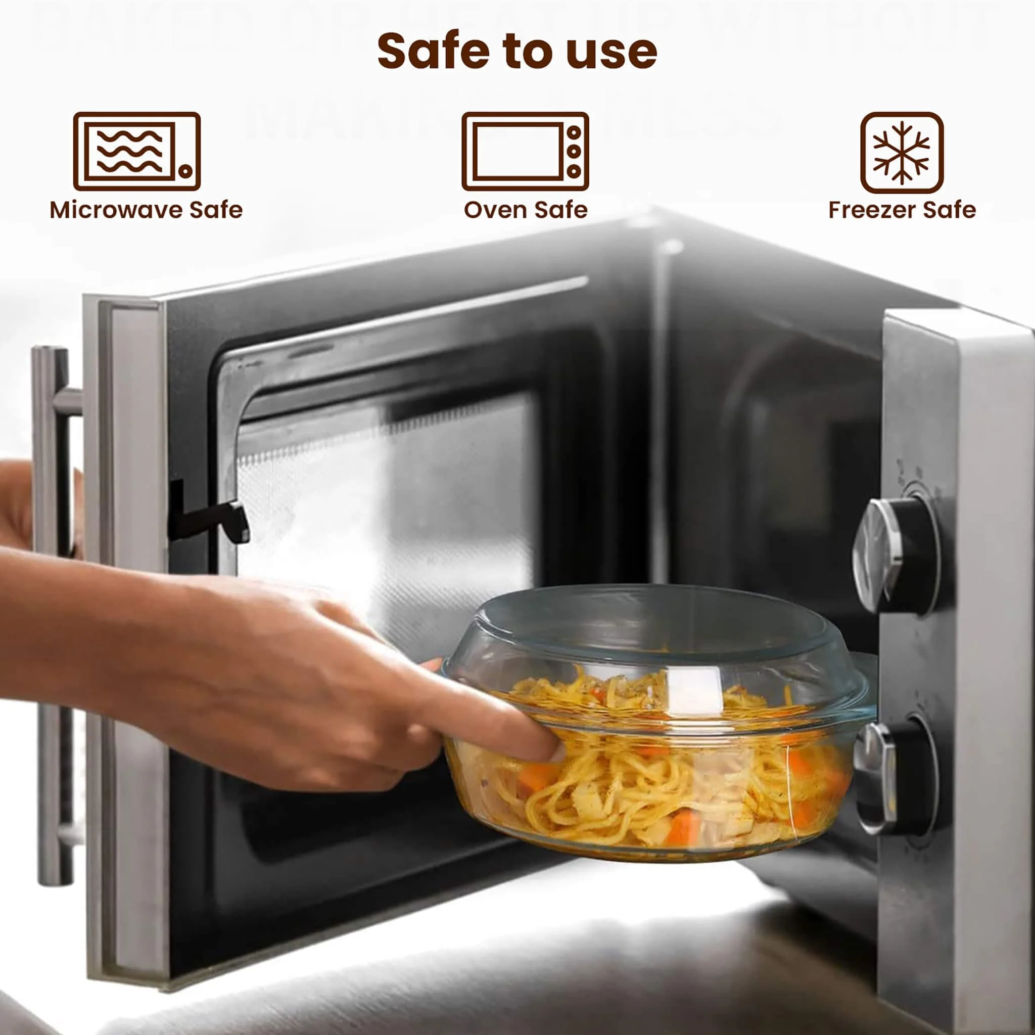Elite Glass Casserole With Lid - 1500ml - Image 4