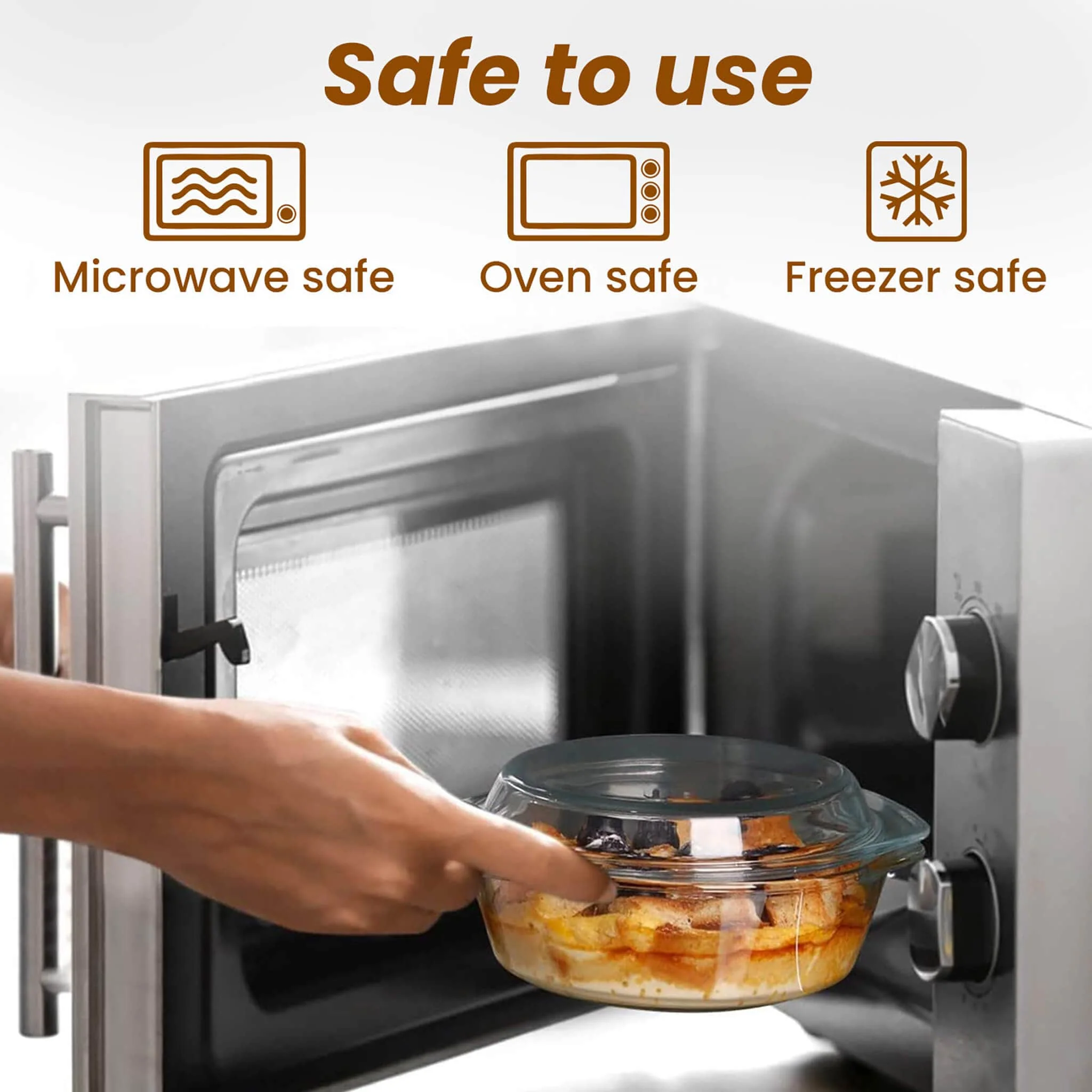 Elite Glass Casserole With Lid - 700ml - Image 4