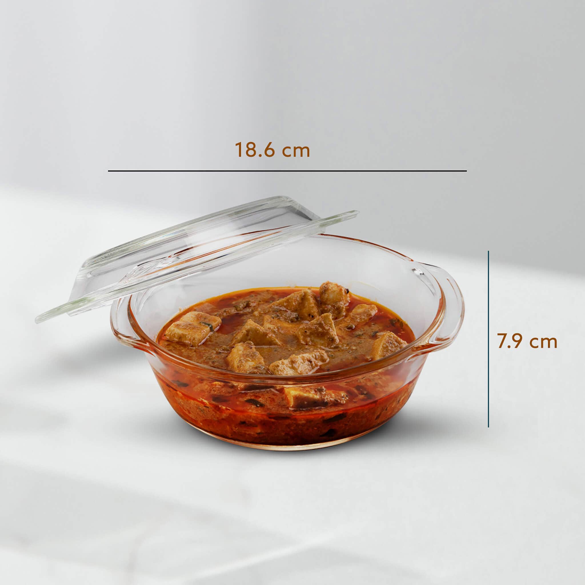 Elite Glass Casserole With Lid - 700ml - Image 6