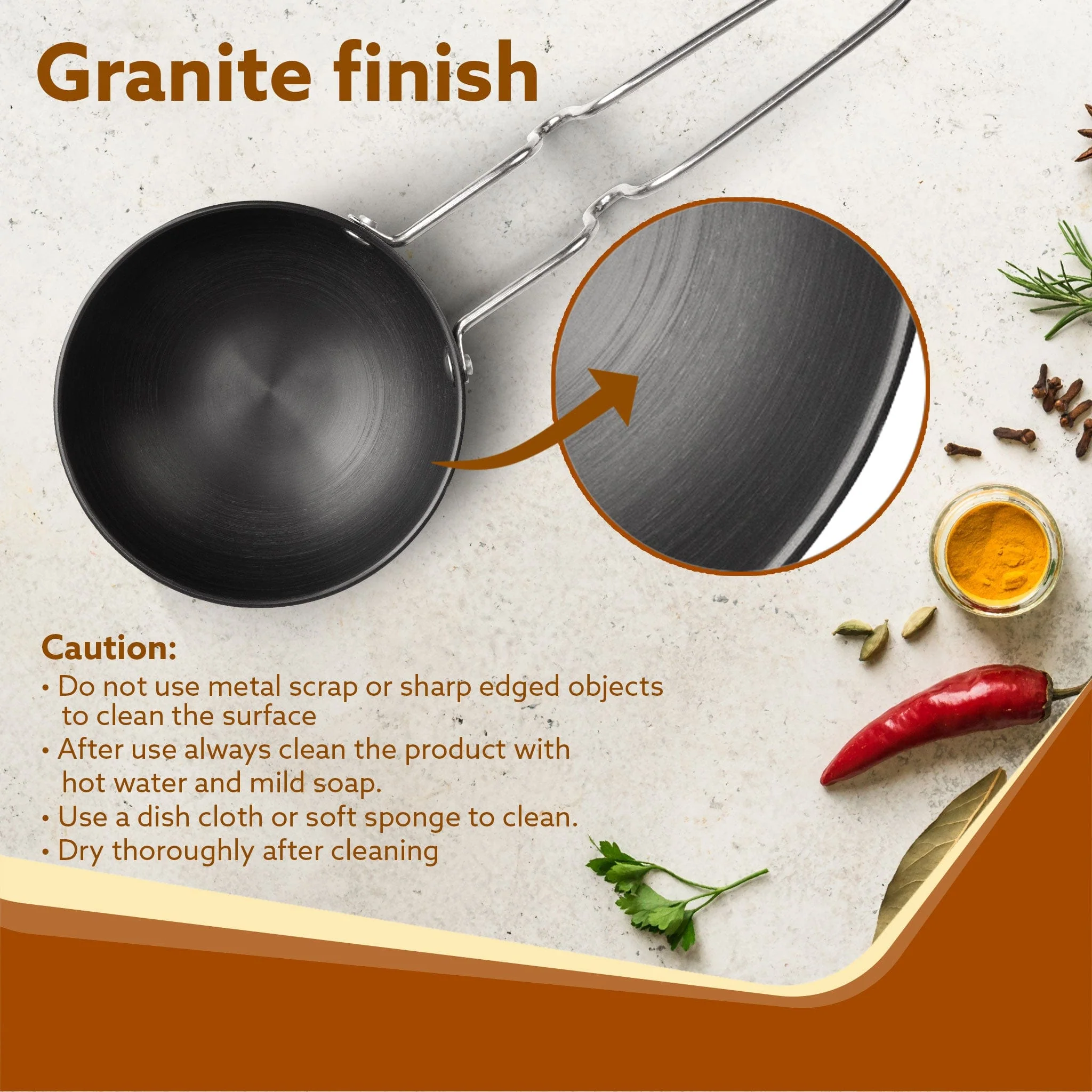 Elite Hard Anodised Tadka Pan, 11 cm Diameter,  Riveted handle, 3 mm Thick Plate, Gas Oven Compatible - Image 5