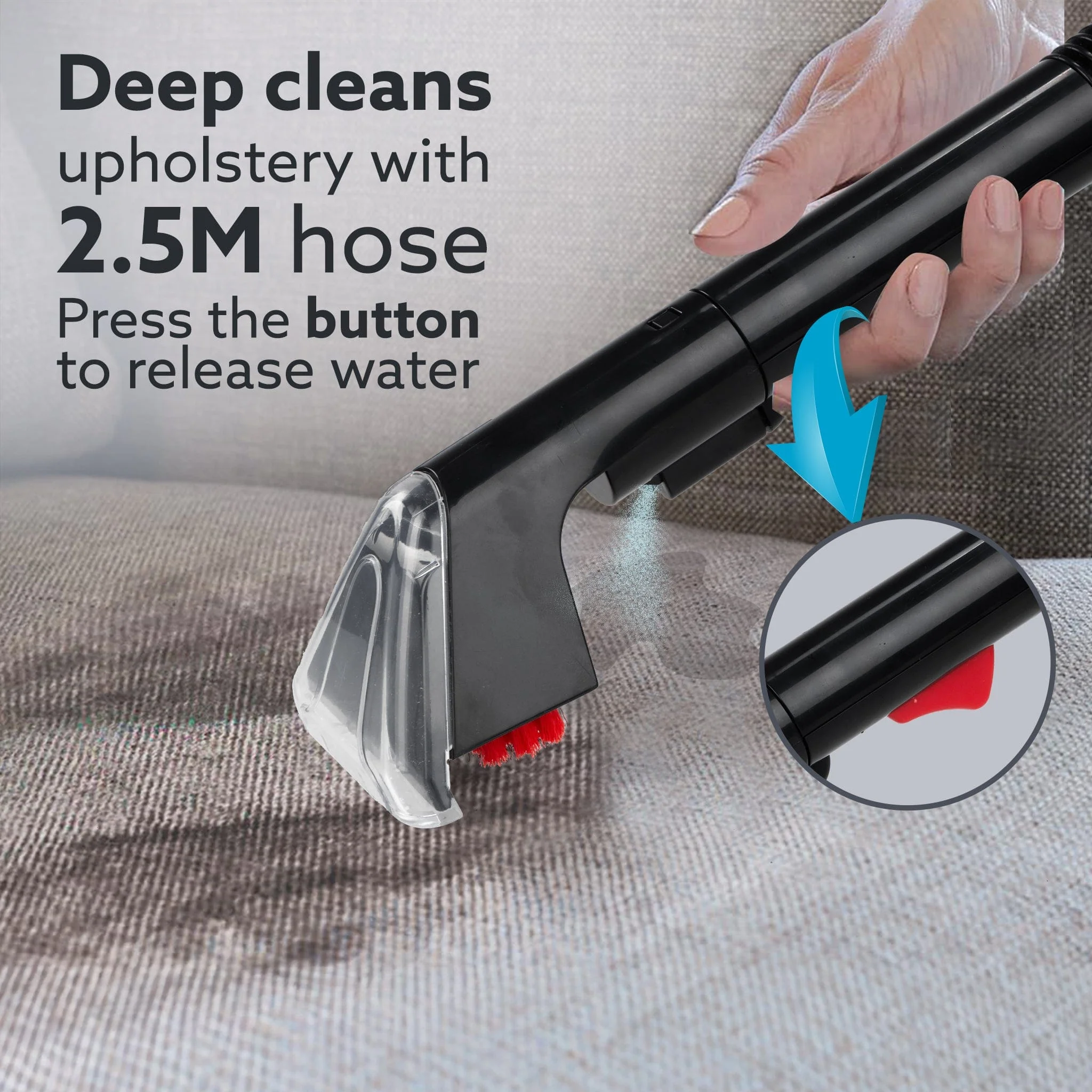 Elite Upright Wet & Dry Carpet Cleaner, 800W, 13.5 kPa Suction Pressure, 2 in 1 Handheld Carpet Spot Cleaner Machine, Dual Rolling Brush, Upholstery Cleaner, Carpet Washer for Spills & Stains - Image 3