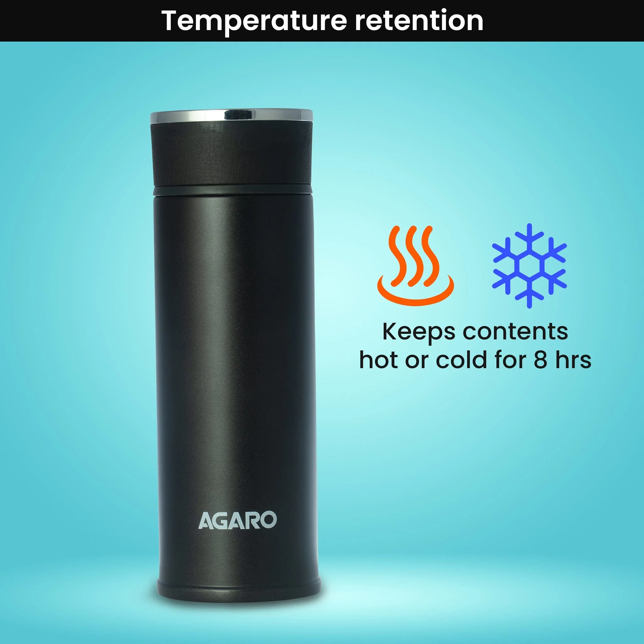 Elite Vacuum Flask 480ml Black - Image 3