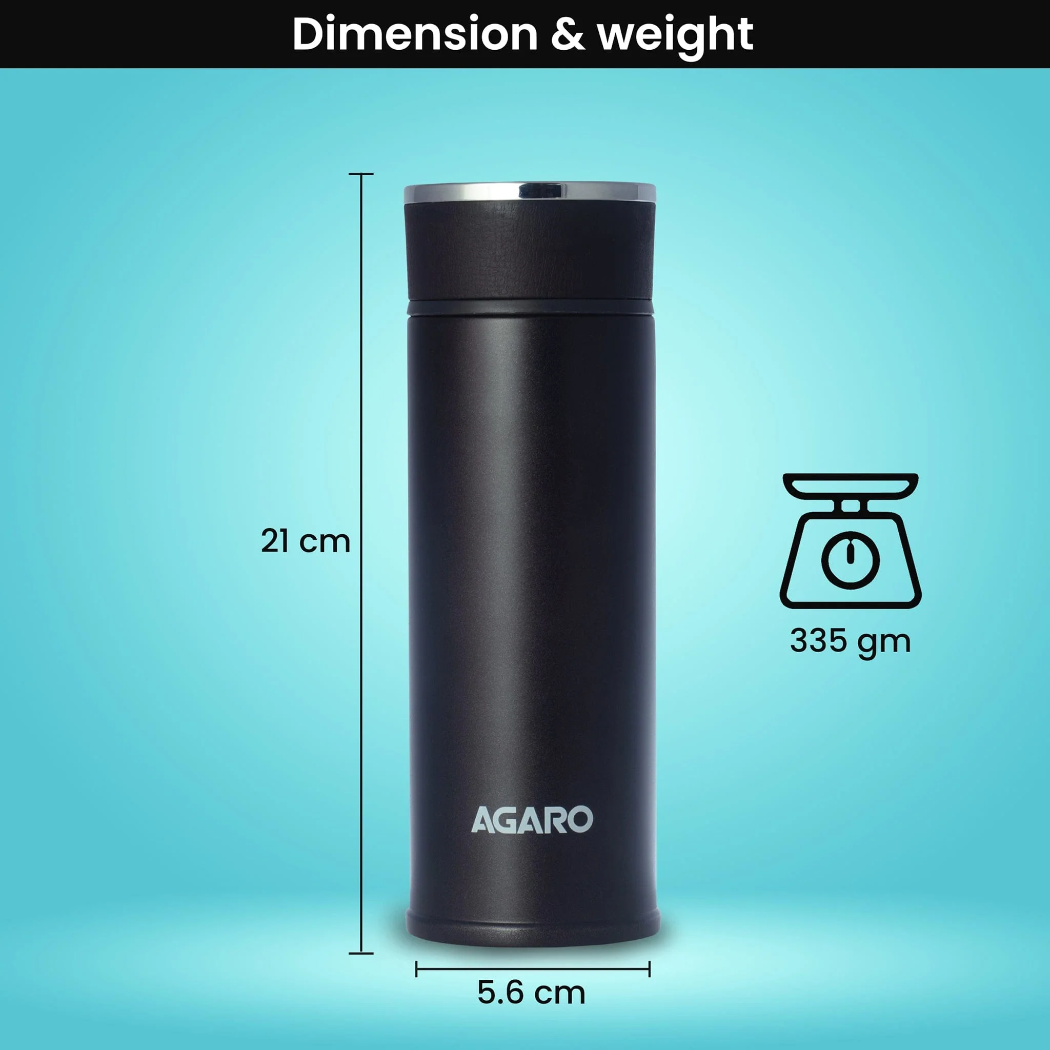 Elite Vacuum Flask 480ml Black - Image 6