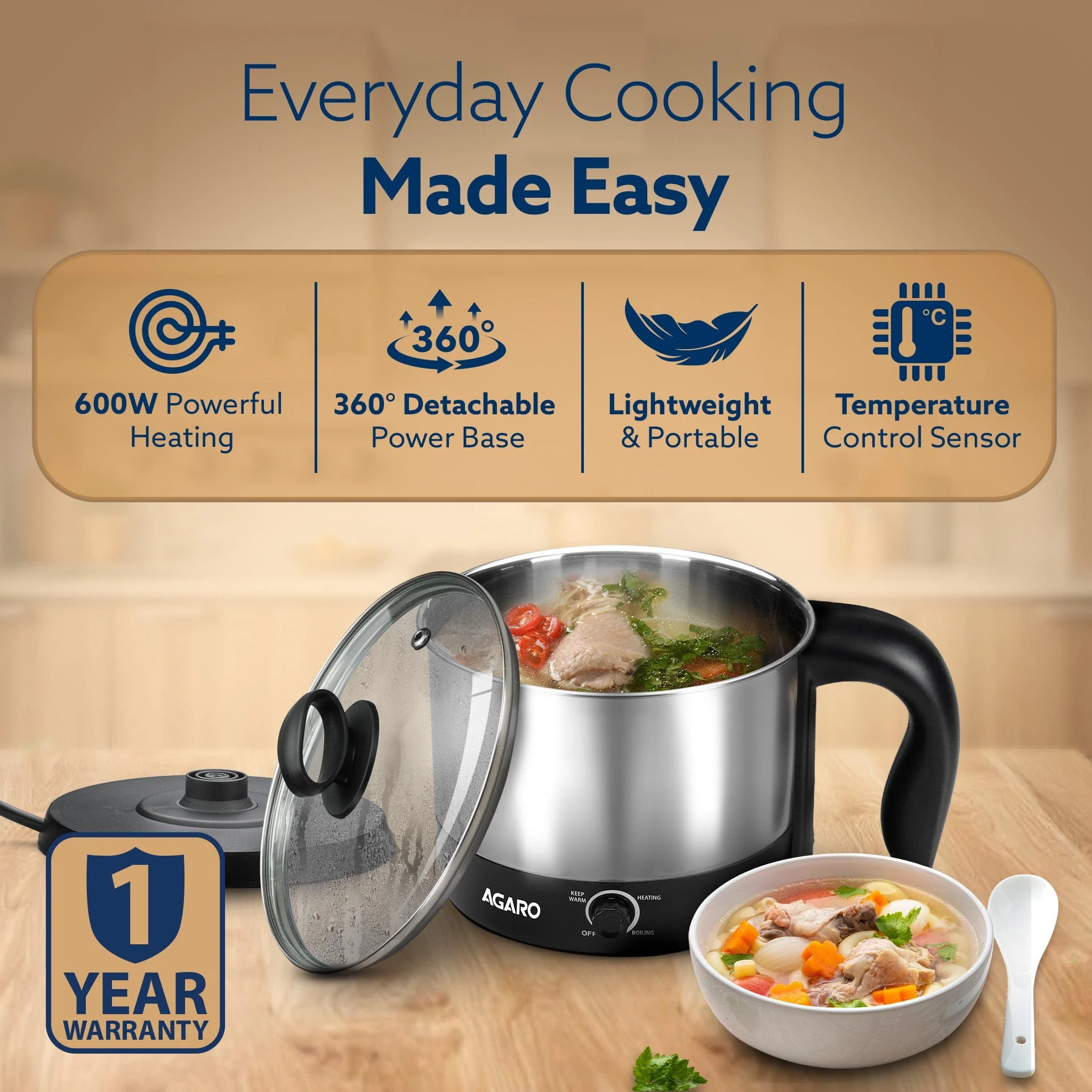 Esteem Multi Kettle 1.2L - Image 3