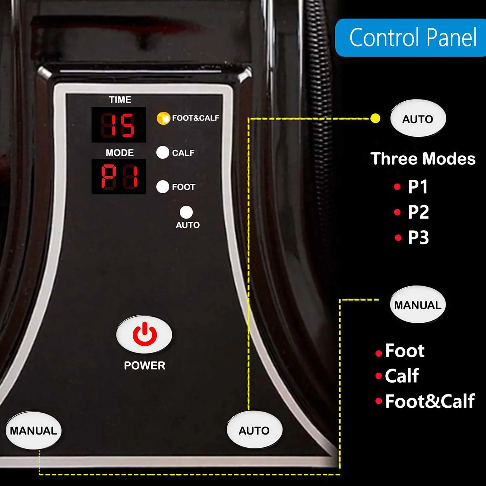 Foot and Calf Massager (Black) - Image 5