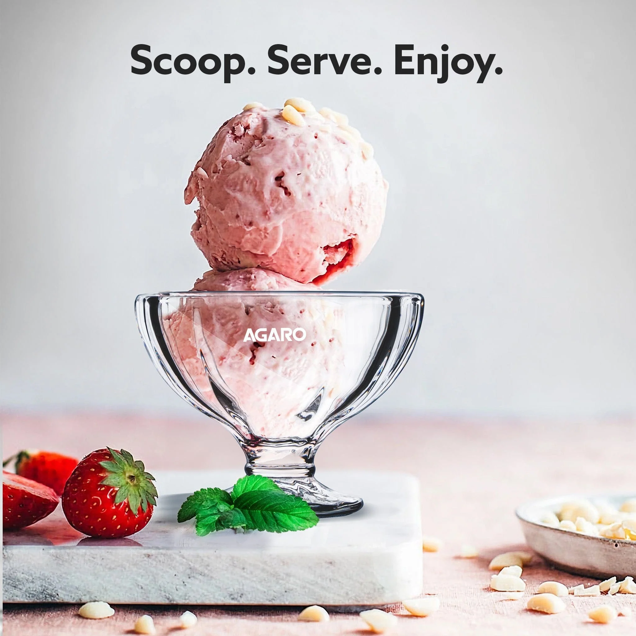 Glass Elegant Ice Cream Bowl 140ml Set of 6, Ice Cream Bowl, Dessert Cup for Sundae, Sweets, Snacks, Fruit, Pudding, Nuts Or Dip, Serving Bowls, Tableware Set, Transparent - Image 6