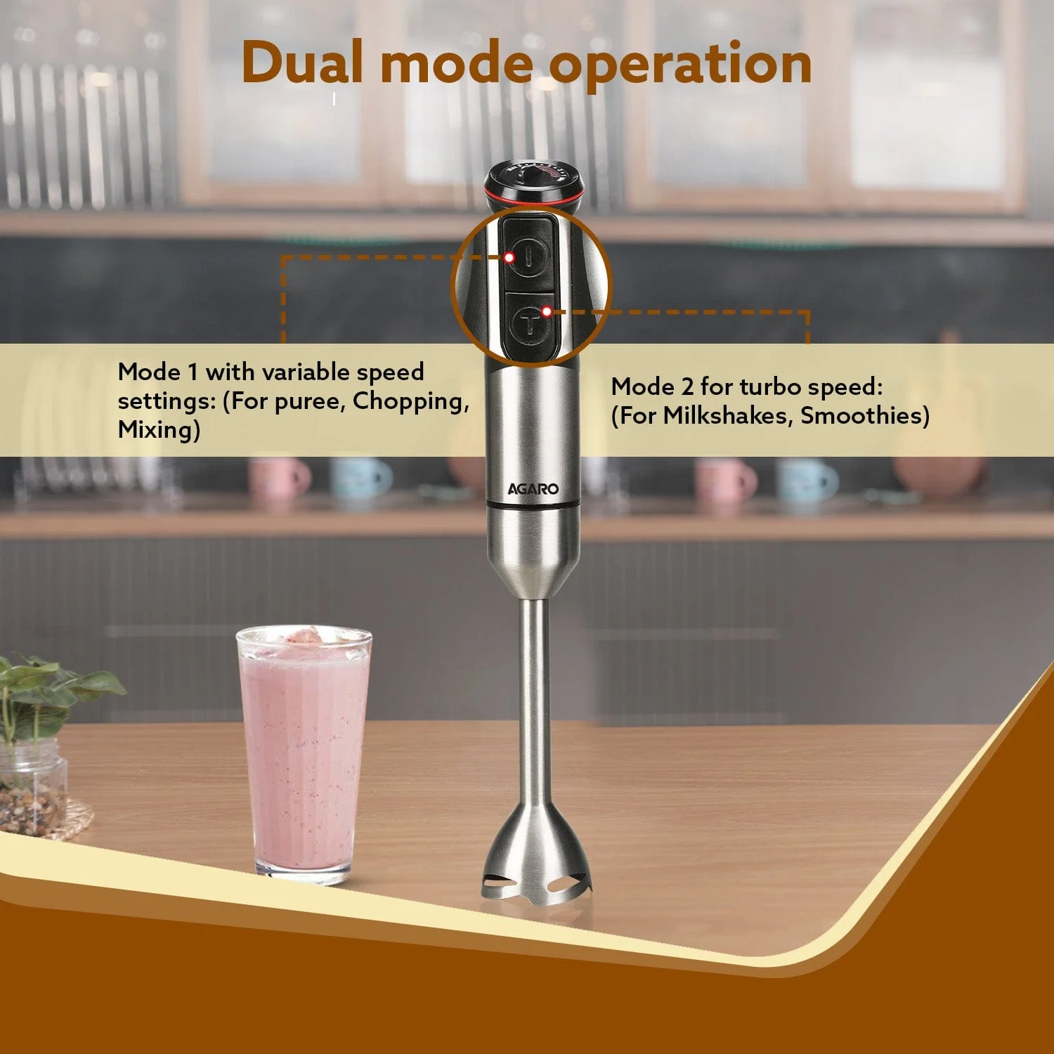 Grand 1000 Watts Hand Blender (Black) - Image 4