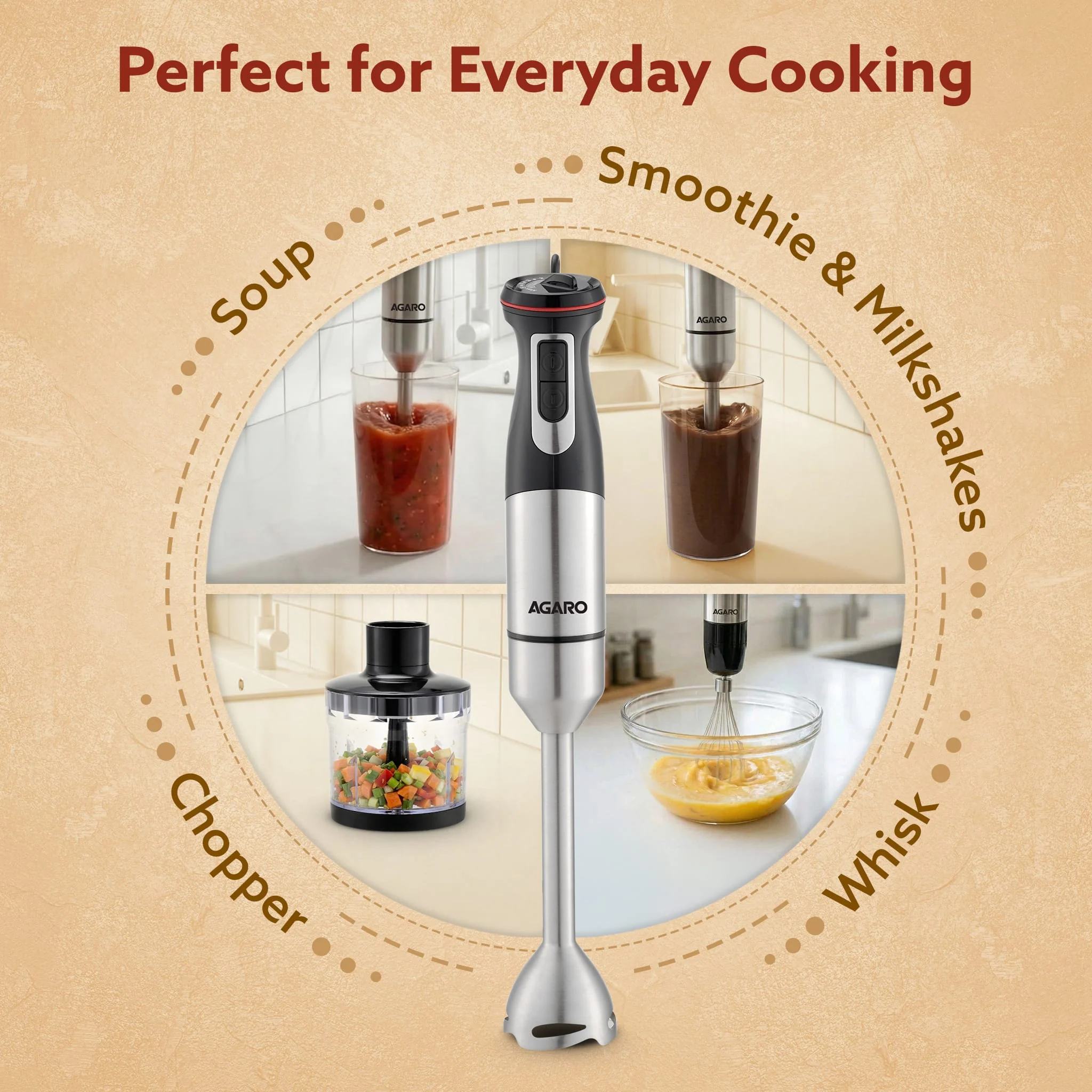 Grand 1000 Watts Hand Blender With Chopper - Image 6