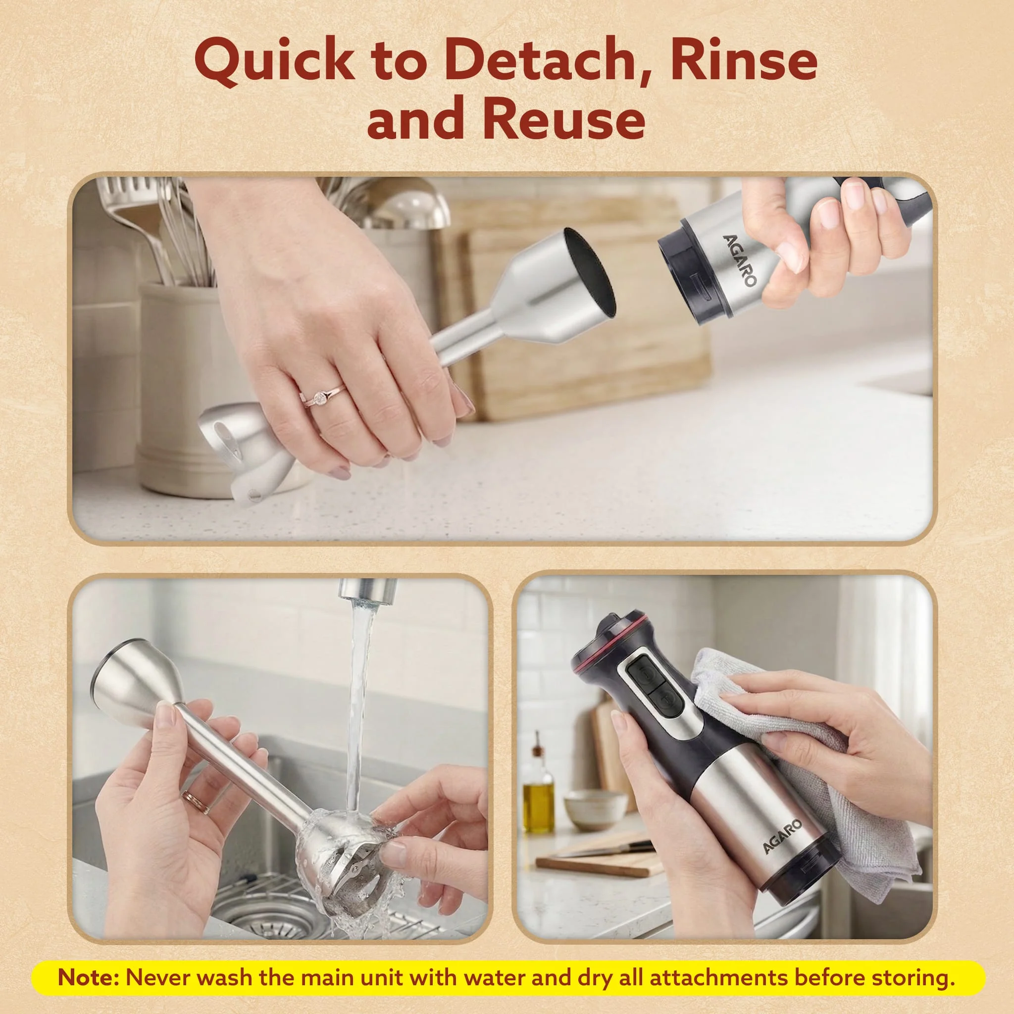 Grand 1000 Watts Hand Blender With Chopper - Image 7