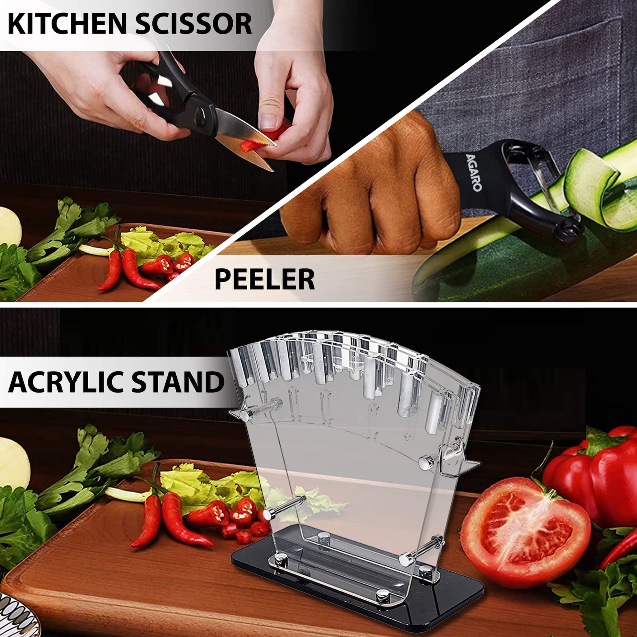 Grand 17 Pcs Kitchen Knifes Set - Image 4
