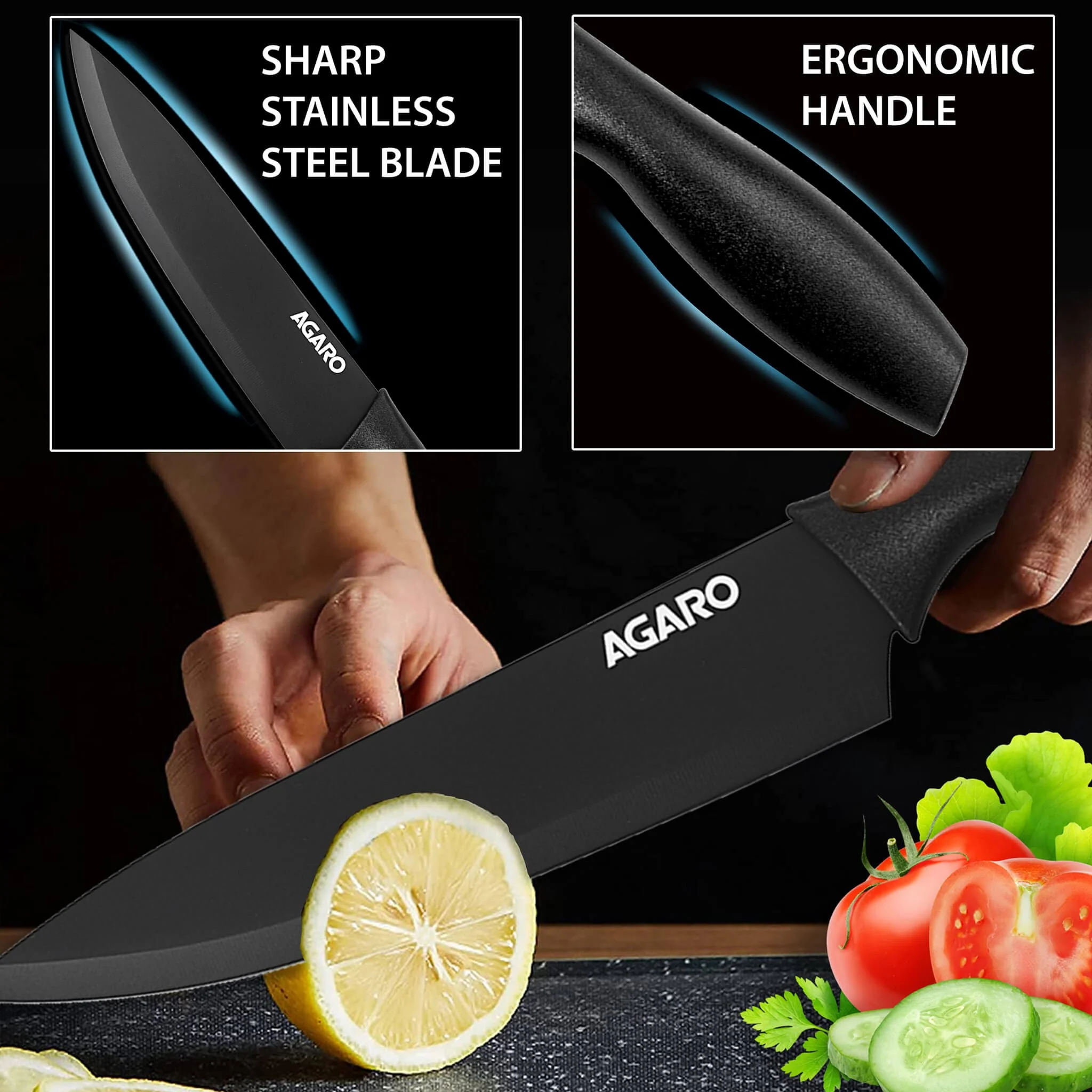 Grand 17 Pcs Kitchen Knifes Set - Image 7