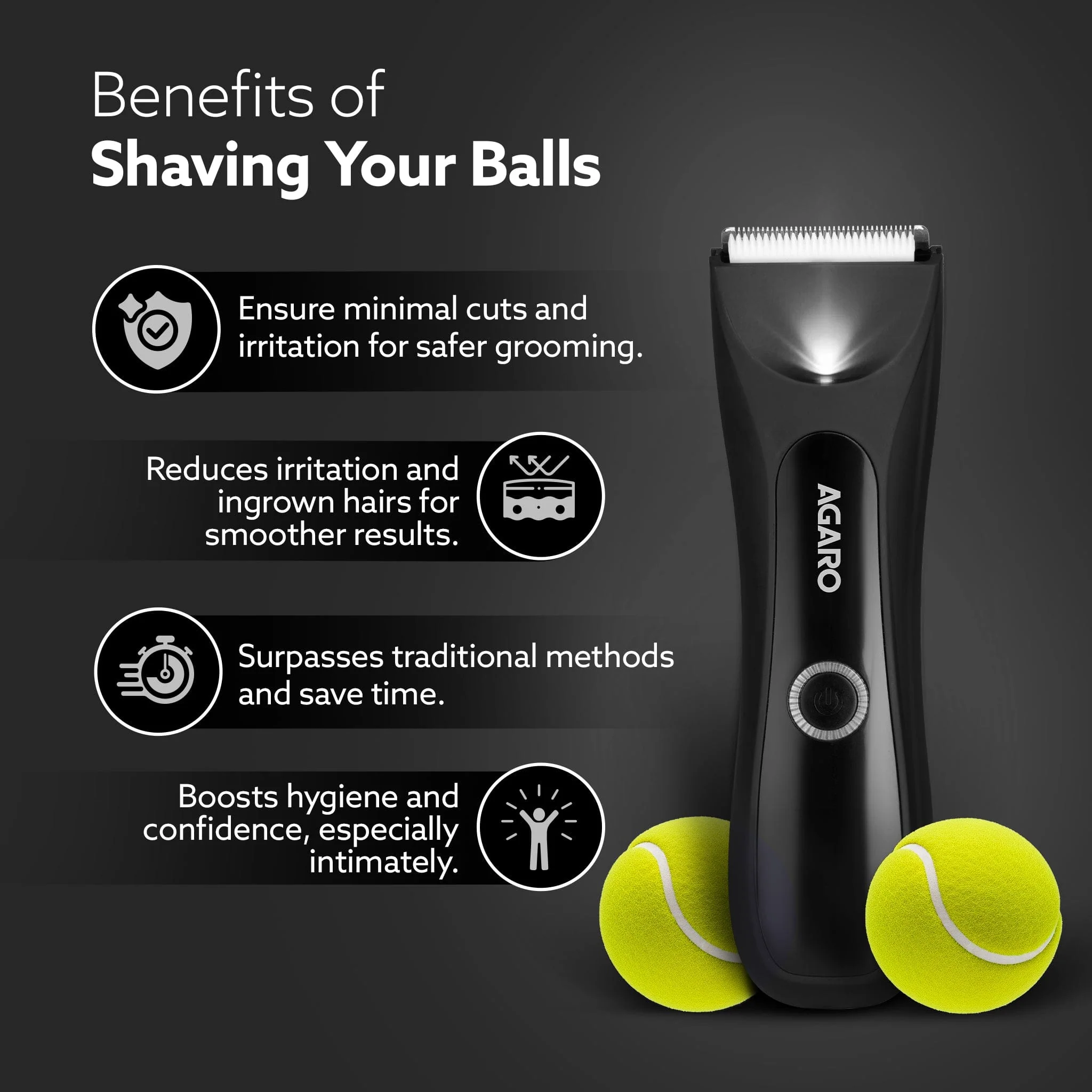 Grand Body Trimmer, For Beard, Body Shaving, 6 Length Settings, Self Sharpening Ceramic Blades, Waterproof (IPX7), Cordless, LED Torch, Dock Charging - Image 6