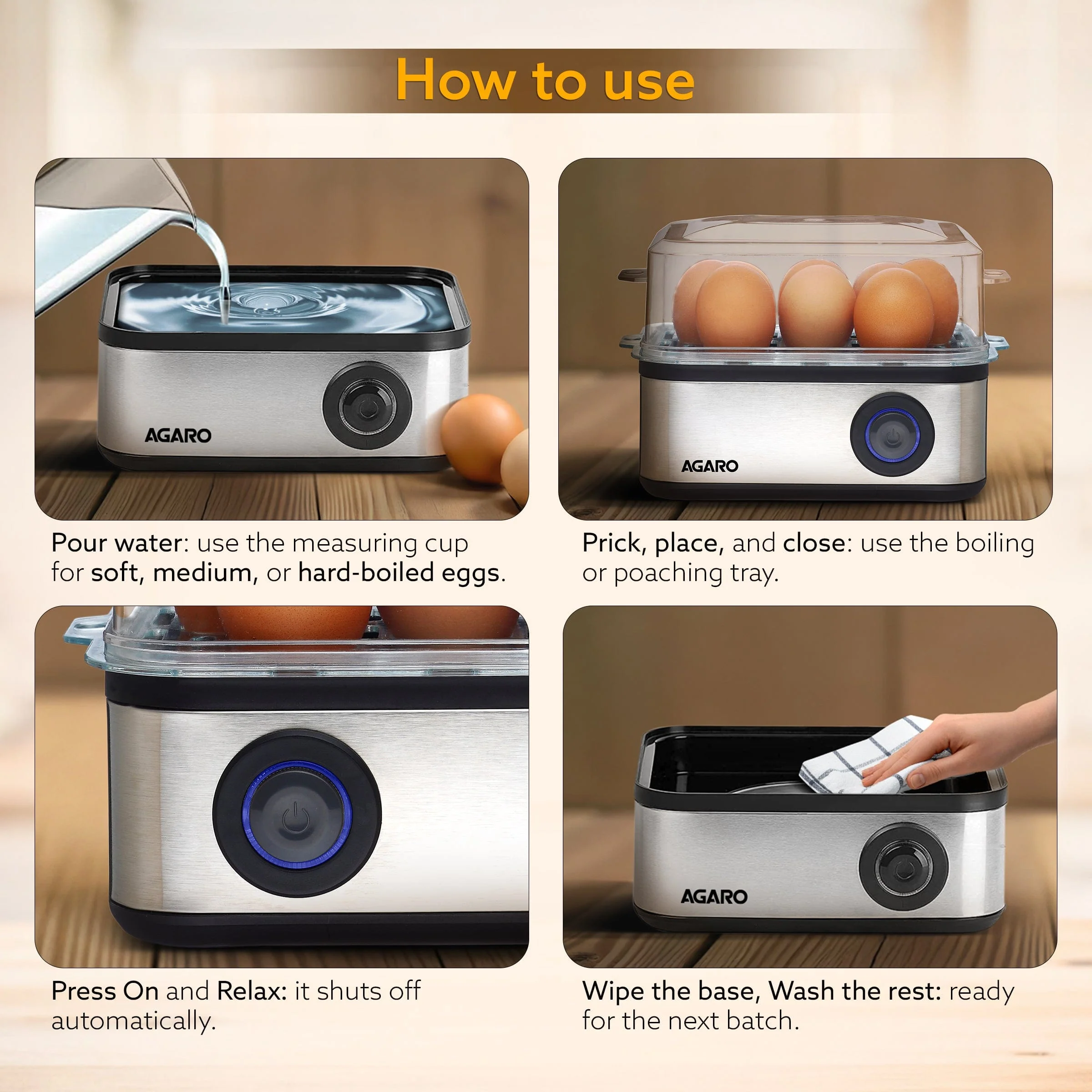 Grand Egg Boiler And Poacher - 500W, Silver - Image 6