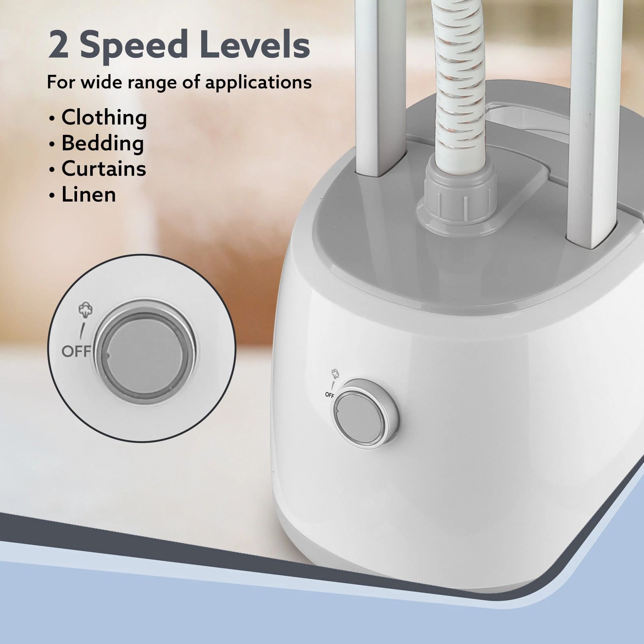 Grand Standing Garment Steamer 2000W, Professional Standing Steam Iron,  De-wrinkle clothes, Height  Adjustable, Iron Board,  1.8L Water Tank, Fast Steaming - Image 4