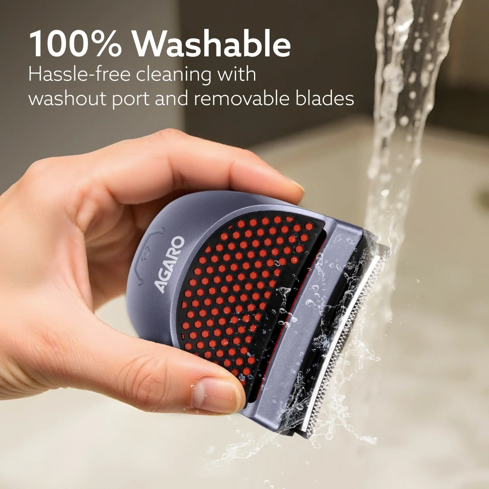 Hair Clipper 1717: Cordless, waterproof trimmer with curved blades and 4 combs (3, 6, 9, 12mm). Perfect for self-haircuts, grooming, and easy cleaning - Image 5