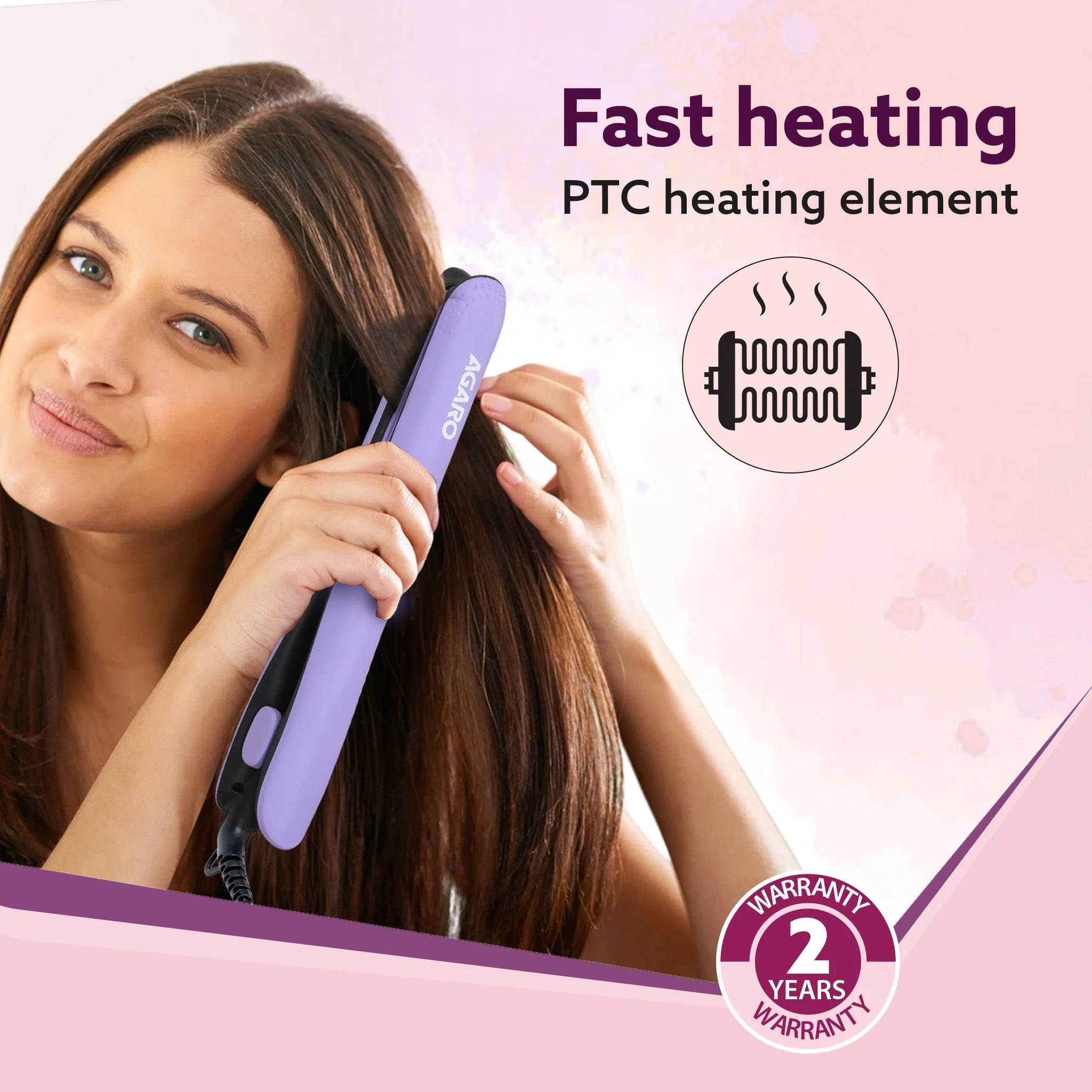Hair Straightener, Keratin Infused Ceramic Coated Plates, Fast Heating, PTC Heating, Hair Straightening, Hair Styling For Women, Blue, HS1917 - Image 5