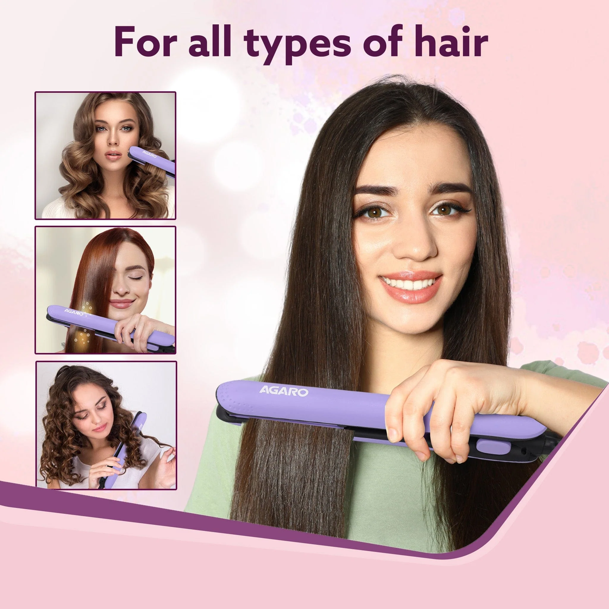 Hair Straightener, Keratin Infused Ceramic Coated Plates, Fast Heating, PTC Heating, Hair Straightening, Hair Styling For Women, Blue, HS1917 - Image 6