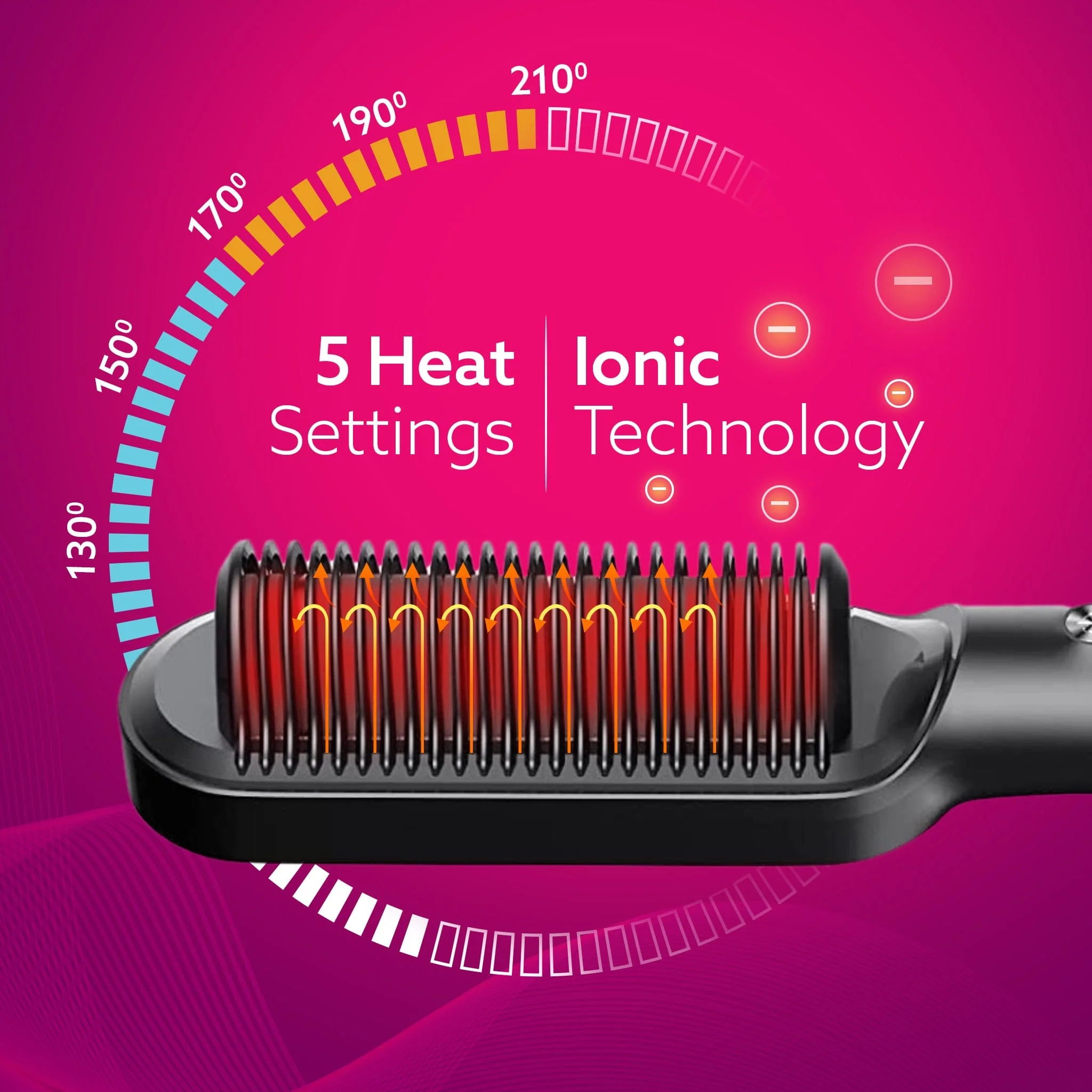 Hair Straightening Brush HSB2107 - Image 3