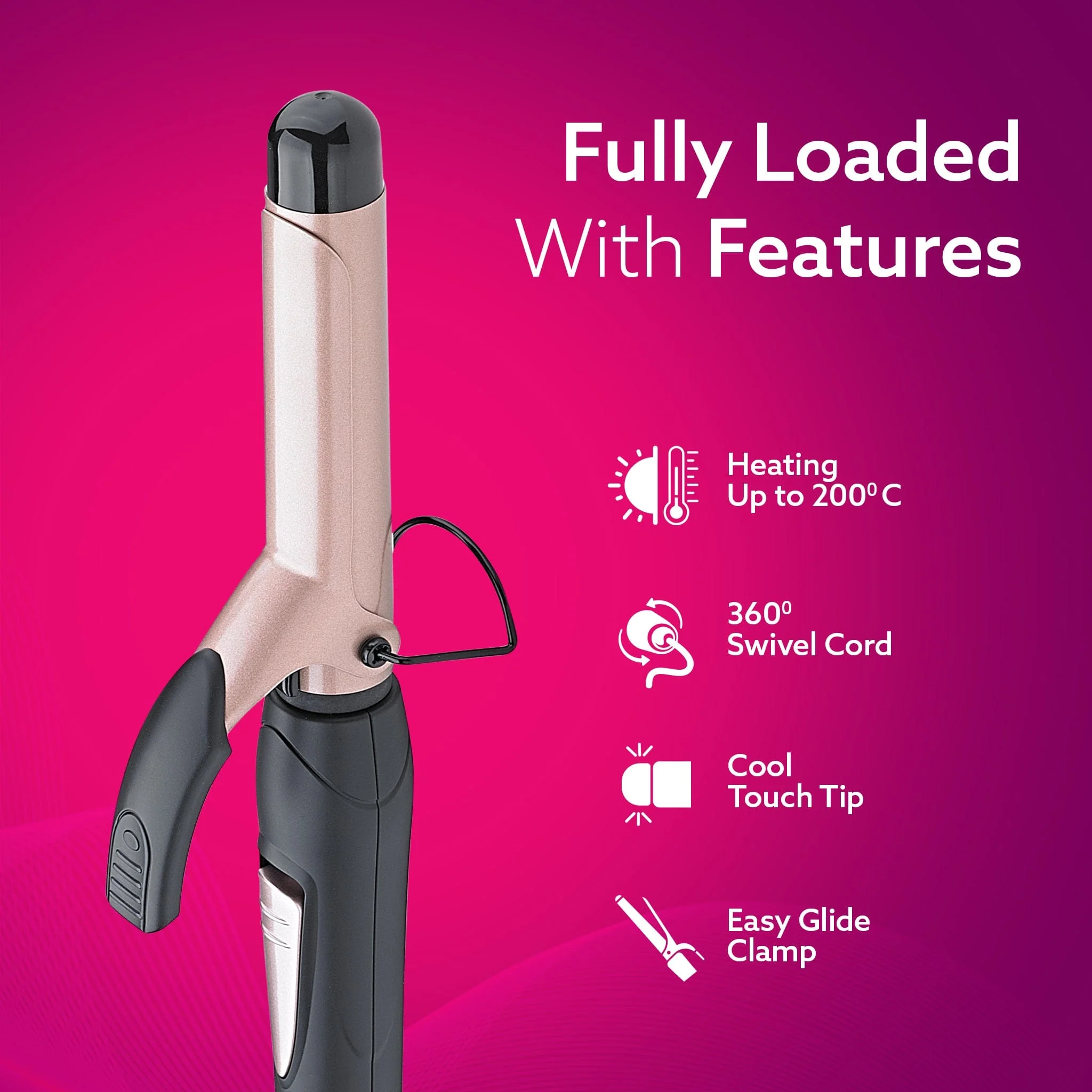 HC-6001 Hair Curler with 25mm Barrel - Image 5