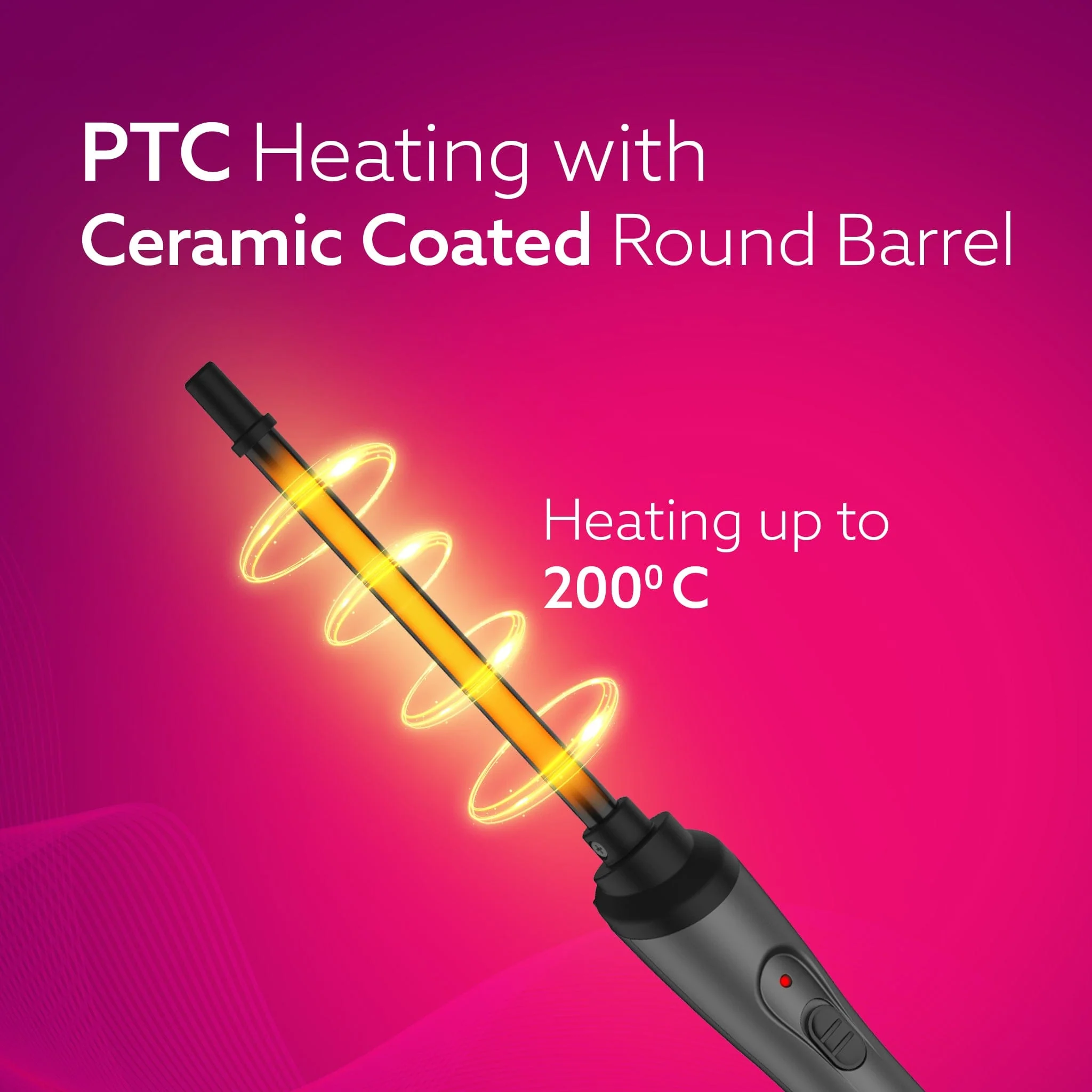 HC8001 Hair Curler With 10MM Barrel, Rod, Tong, Chopstick Hair Curler, Ceramic Coated Plates, Cool Touch Tip, Fast Heating, For Women, Maggie Curl, Hair Curling, Styling, Grey - Image 4