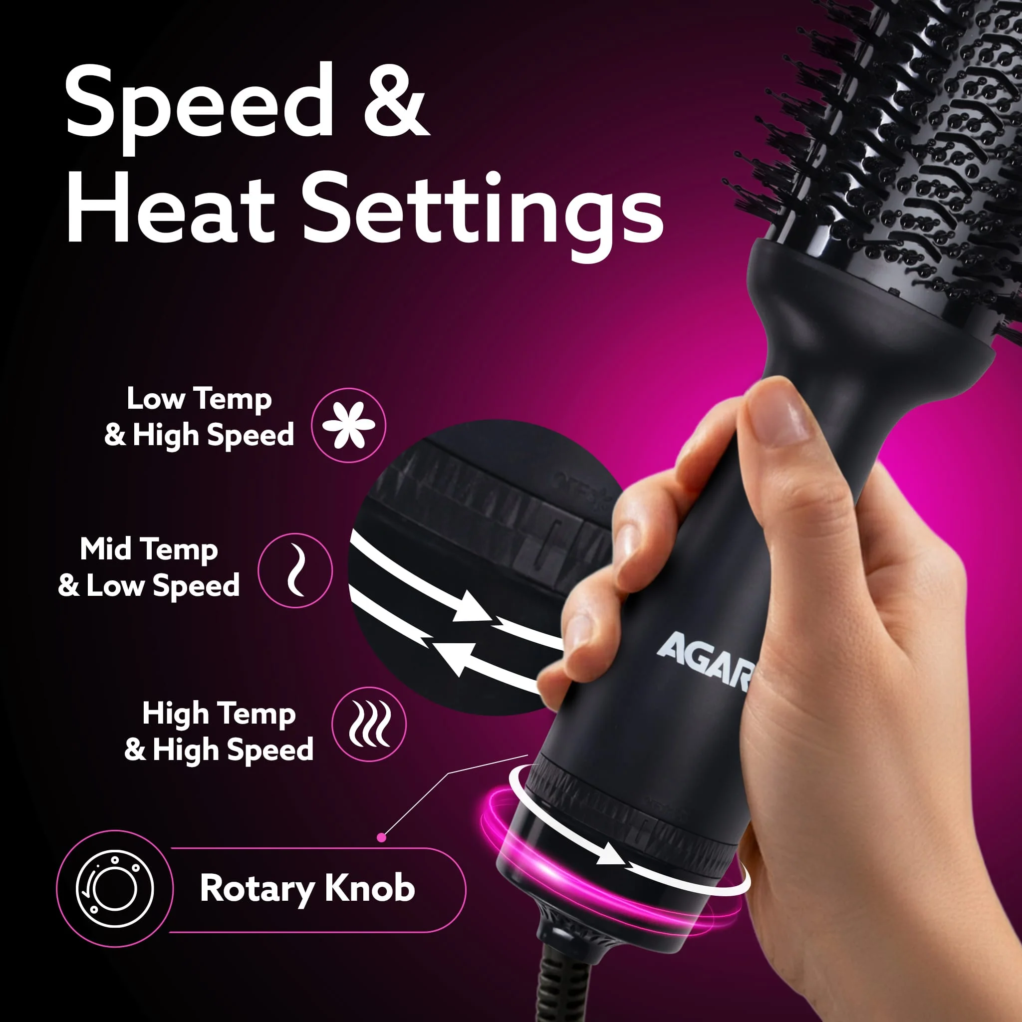 HV2179 Hot Air Brush for Hair, Blow Dryer Brush, Volumizer & Styler, 360° Airflow Vent, Oval Barrel for Hair Volume, Charcoal Bristles, Ceramic Coating Brushing Head, 1200W - Image 21