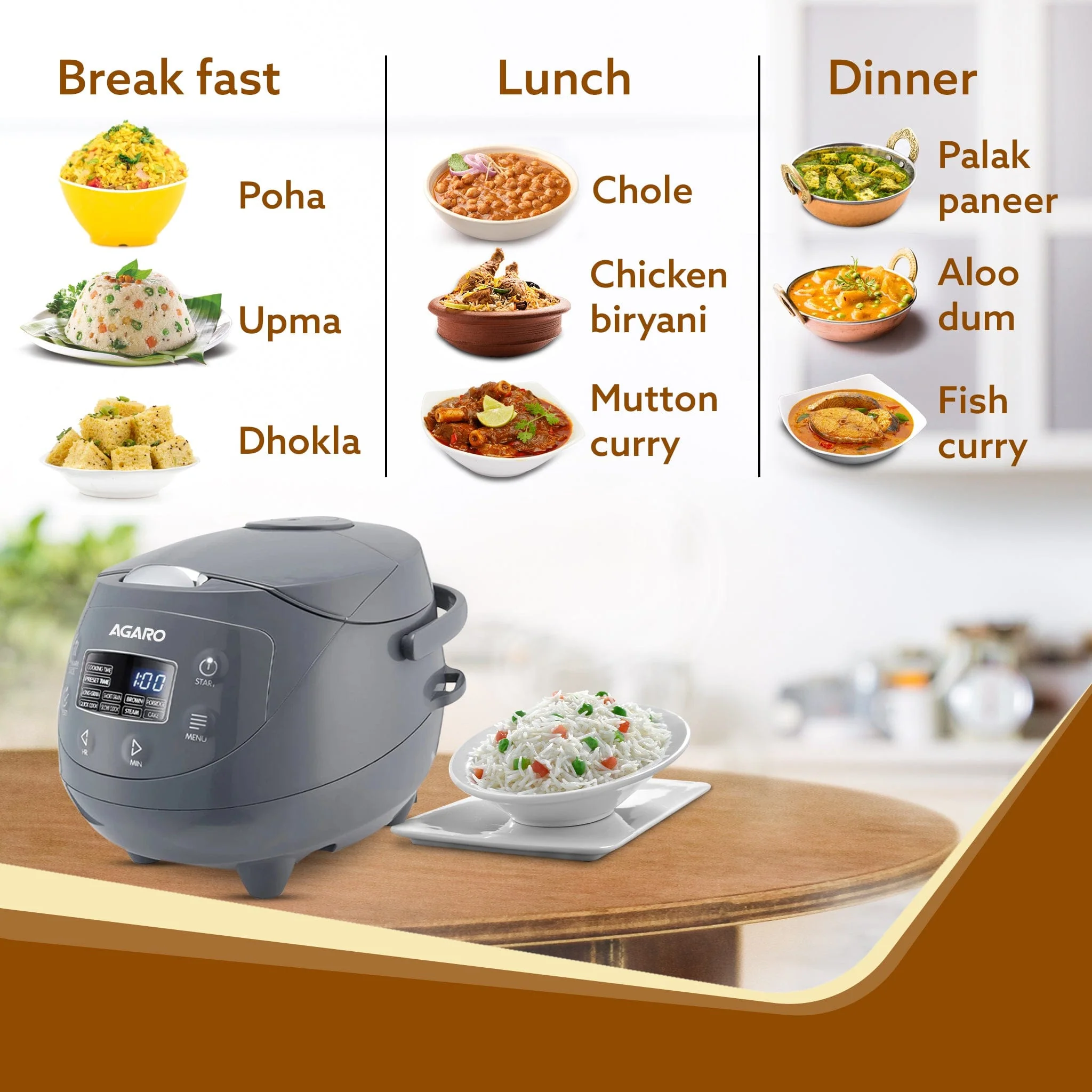 Imperial Electric Rice Cooker - 2L - Grey - Image 6