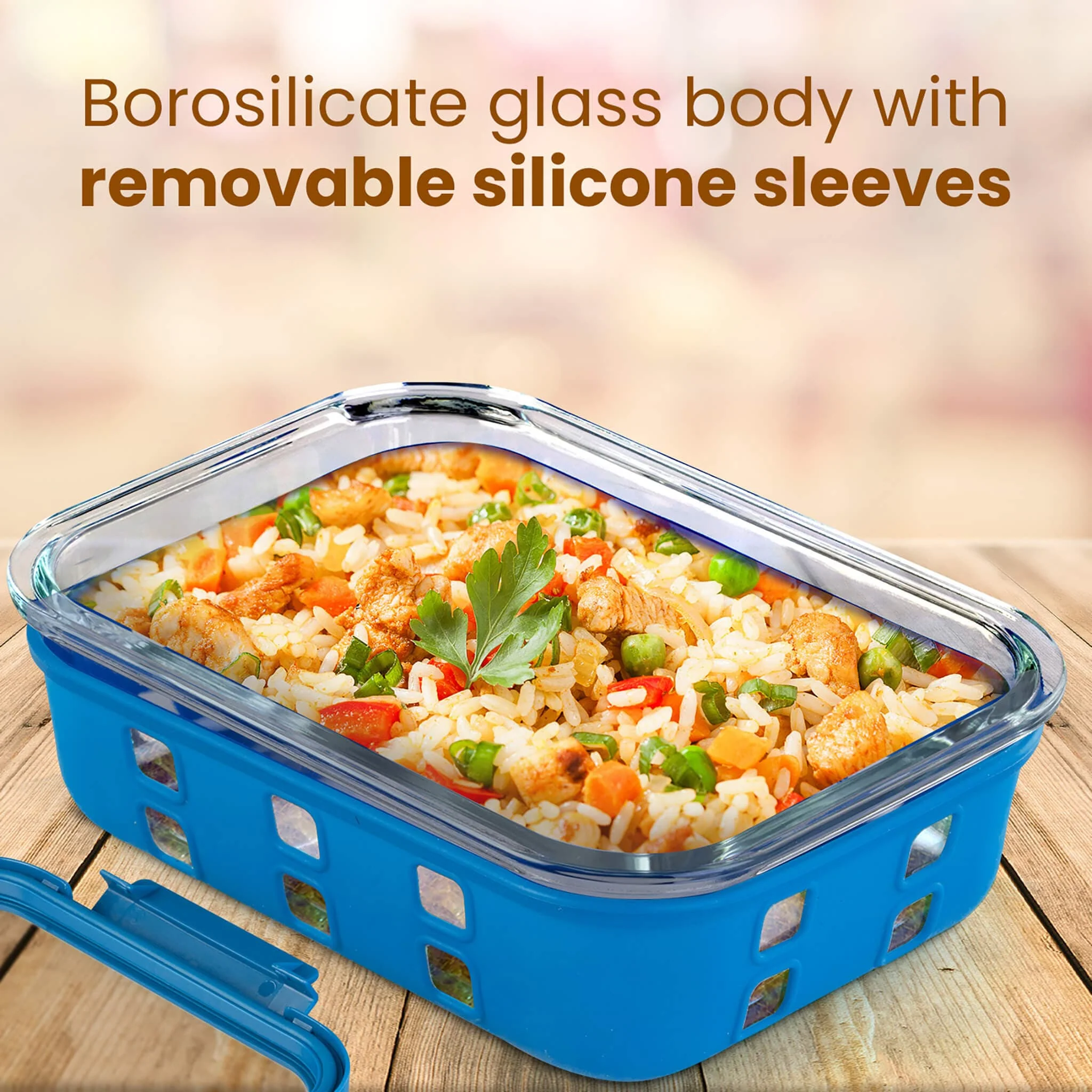 Imperial Glass Containers - 370, 640, 1050 ml - Blue - Image 3