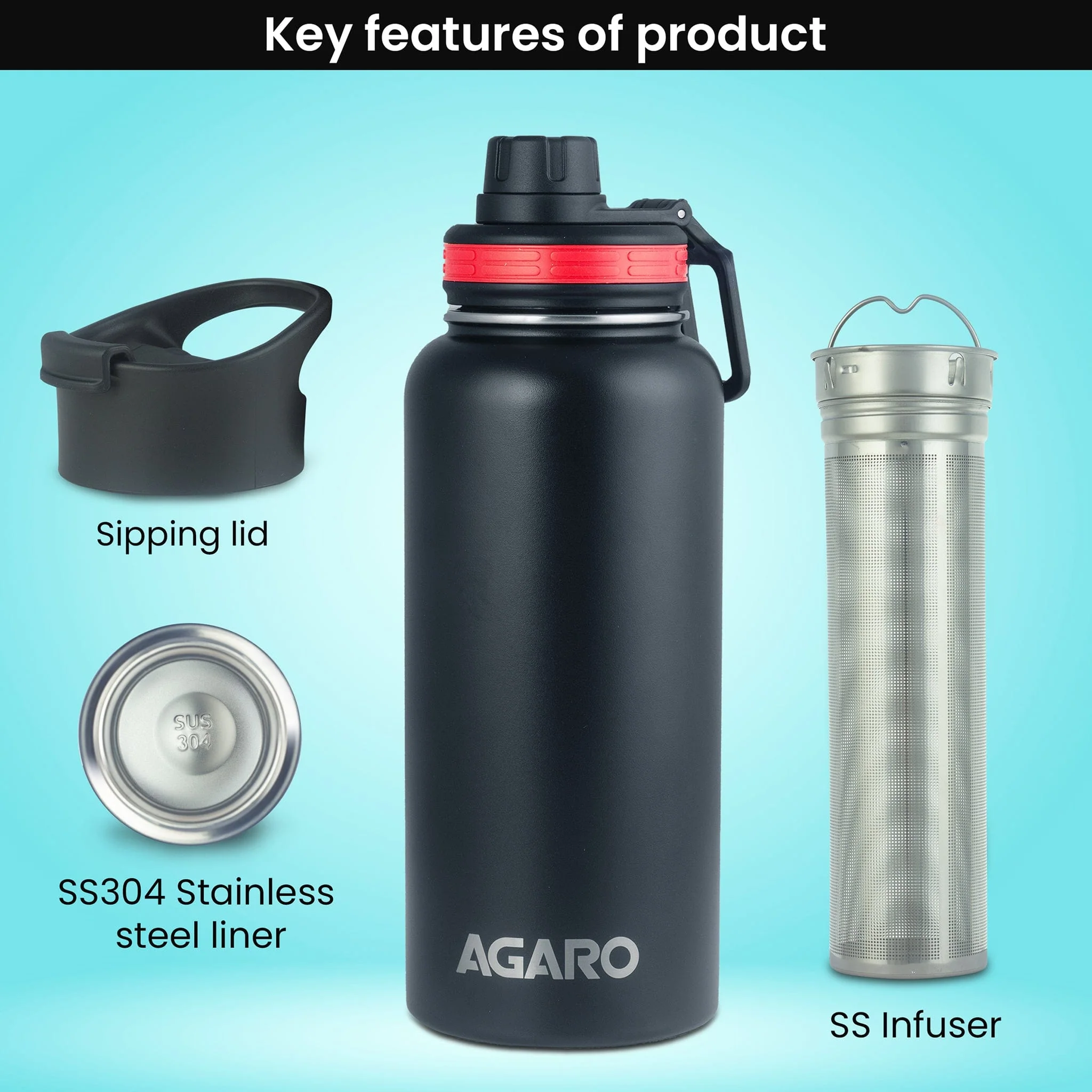 Imperial Vacuum Flask 1L, Steel Infusion - Image 5