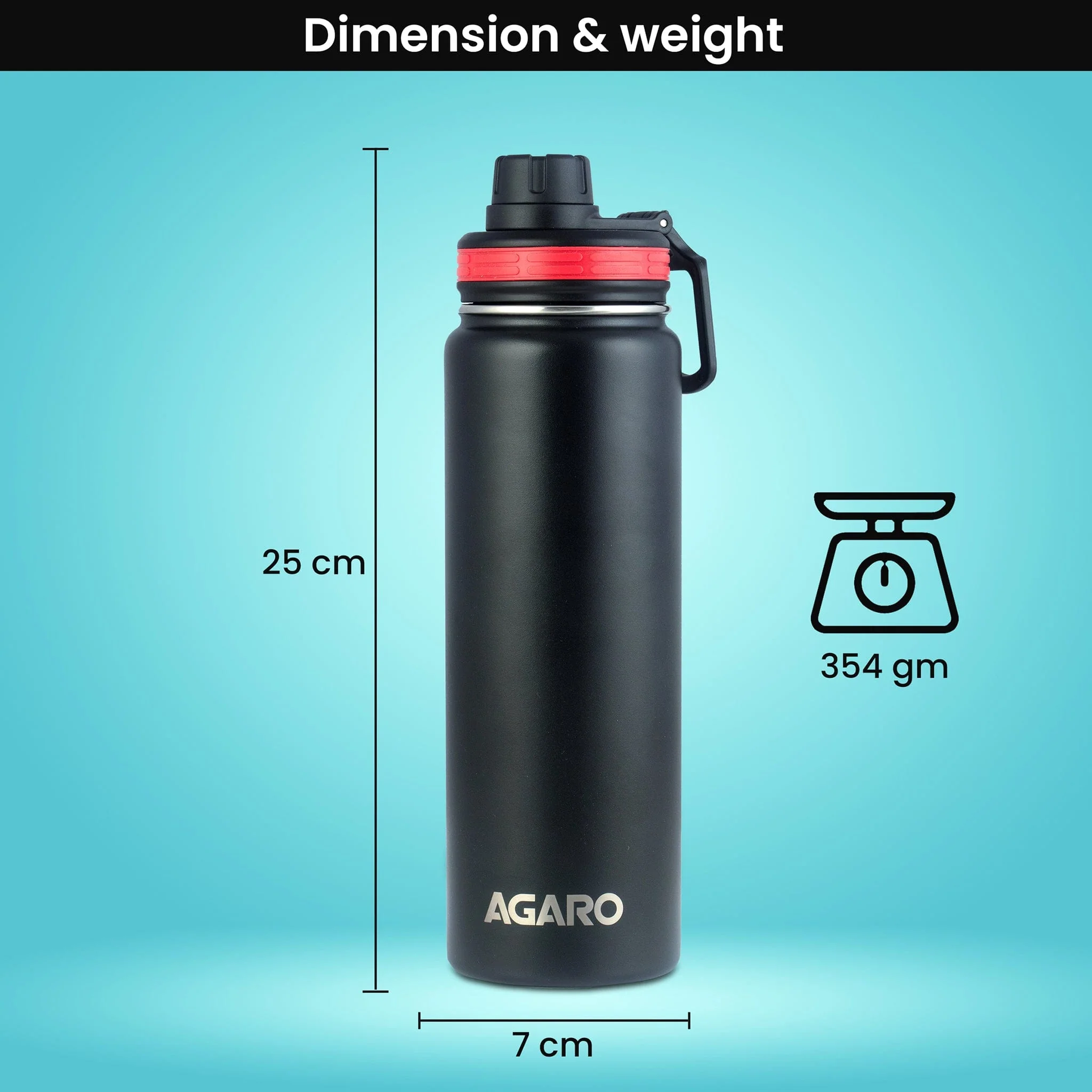 Imperial Vacuum Flask 720ml Black - Image 6