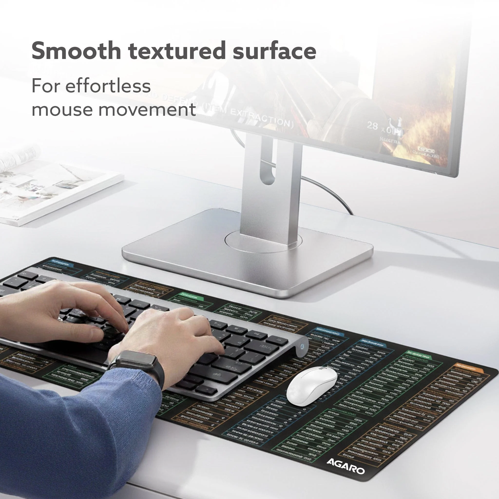 Keyboard Shortcut Deskmat, Extra Large Desk Mouse Pad with Windows & Office Shortcuts - Image 3