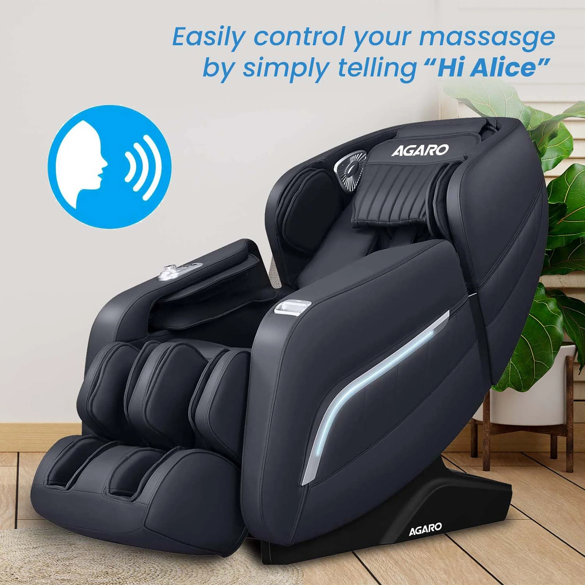 MC 7012 Full Body Massage Chair Zero Gravity - Black - Image 7