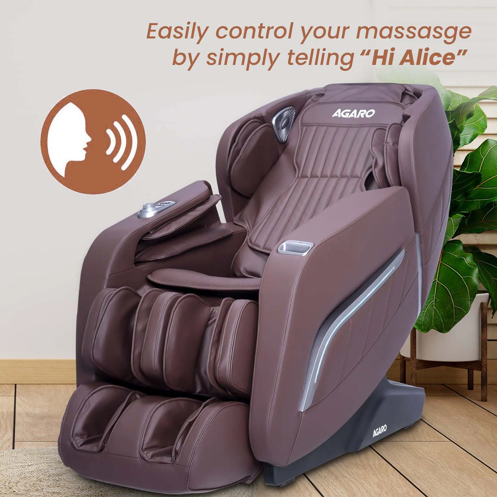 MC 7012 Full Body Massage Chair Zero Gravity - Brown - Image 7